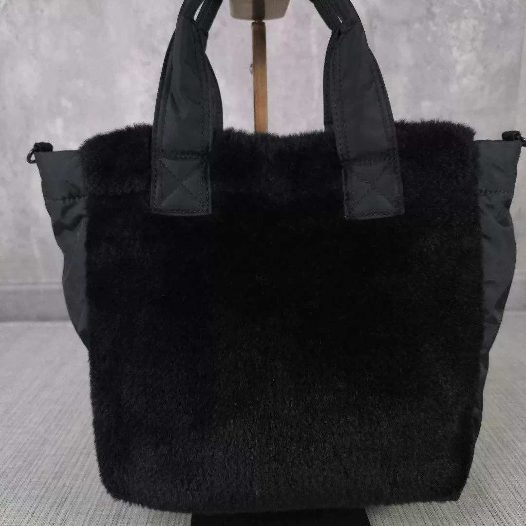PORTER Y2K 2way Fur Nylon Bag — front