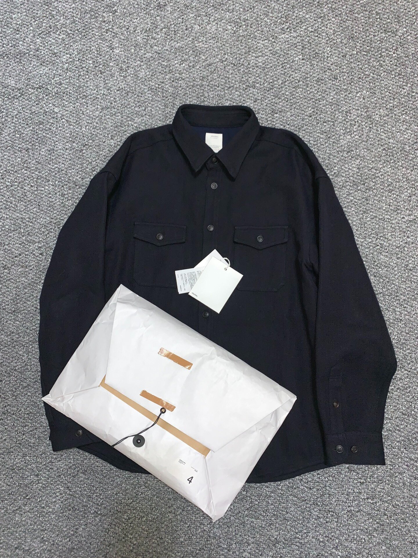 visvim Wool Linen Lumber Shirt — label