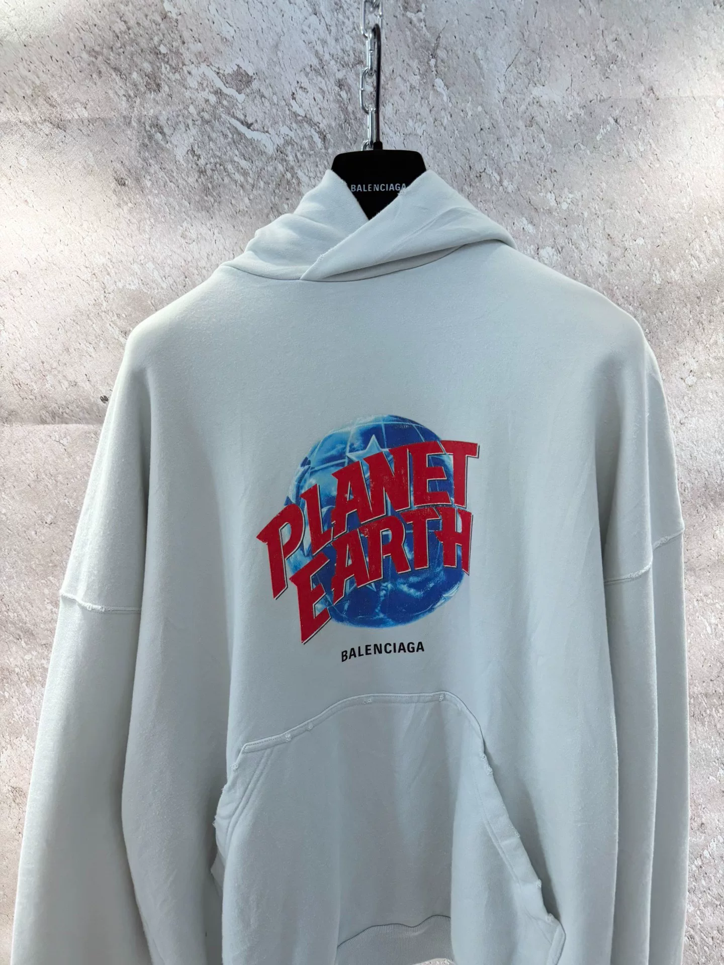 Balenciaga Planet Earth Graphic Hoodie — front