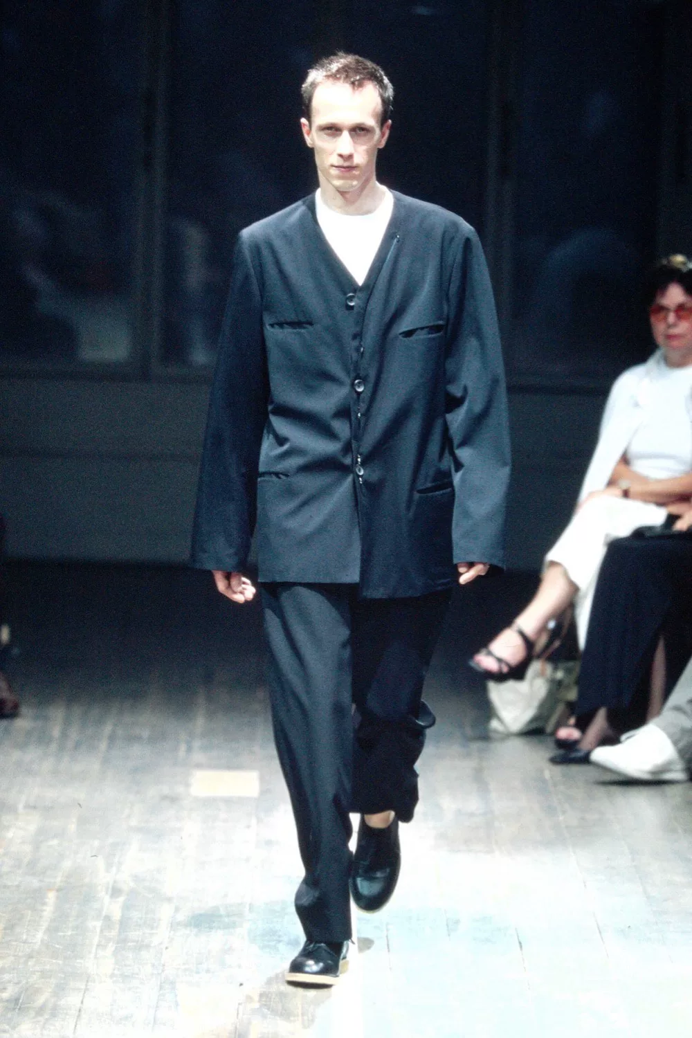 Yohji Yamamoto 01SS Waterdrop Zip Blazer — detail