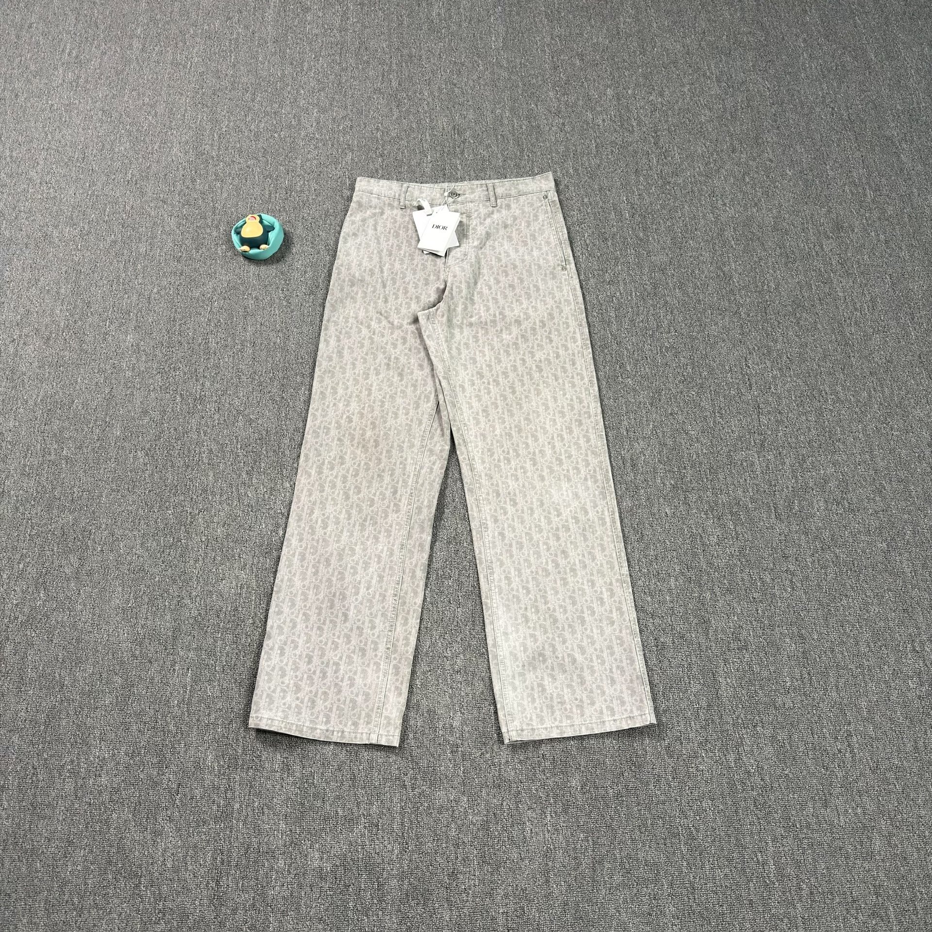 Dior 25 Gray All-Over Print Jeans