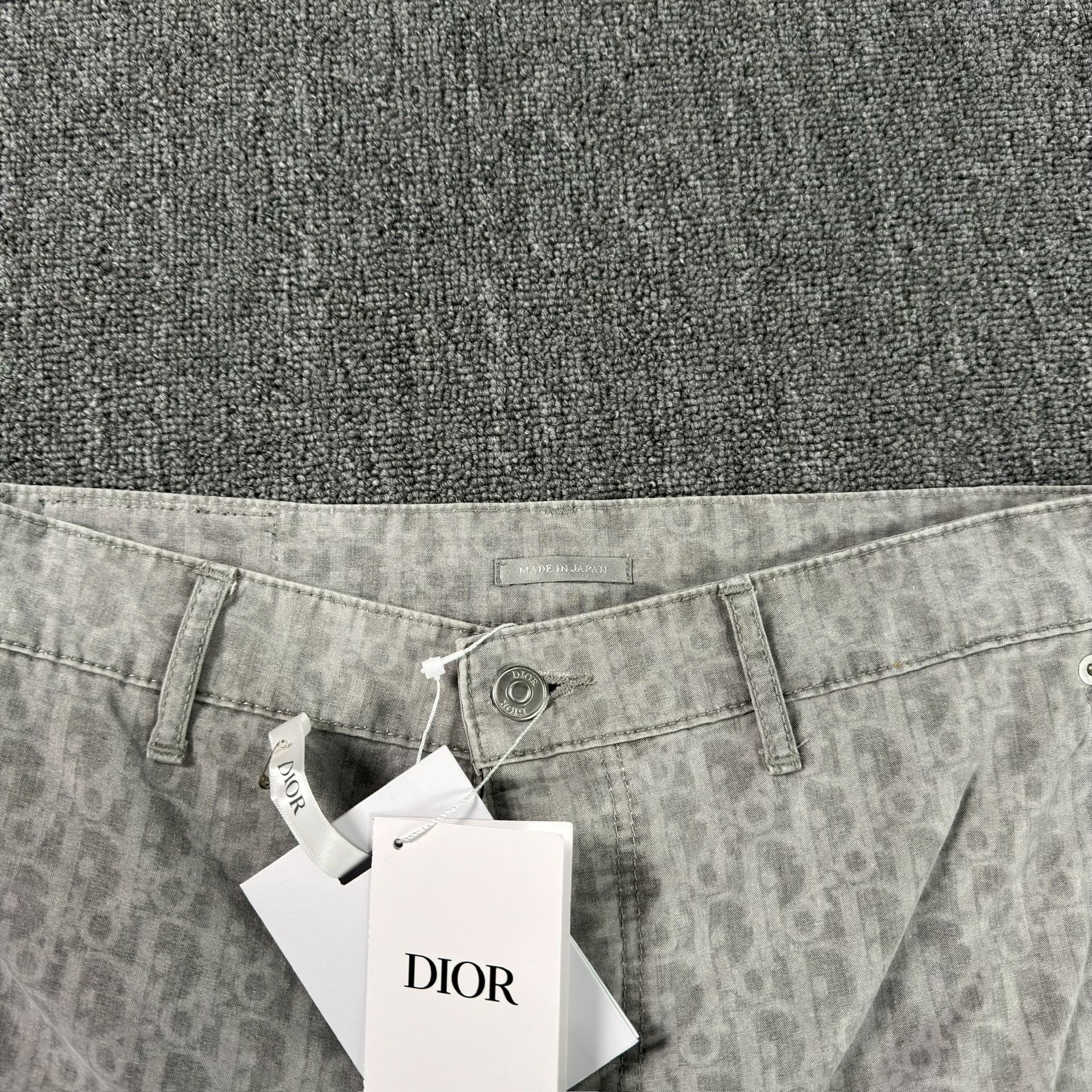 Dior 25 Gray All-Over Print Jeans — front