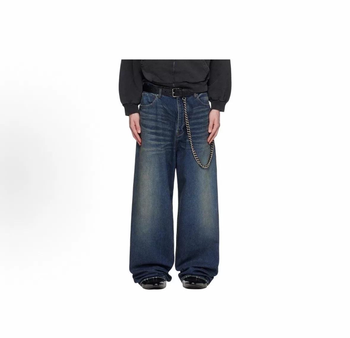 Balenciaga 25SS Indigo Baggy Jeans — front