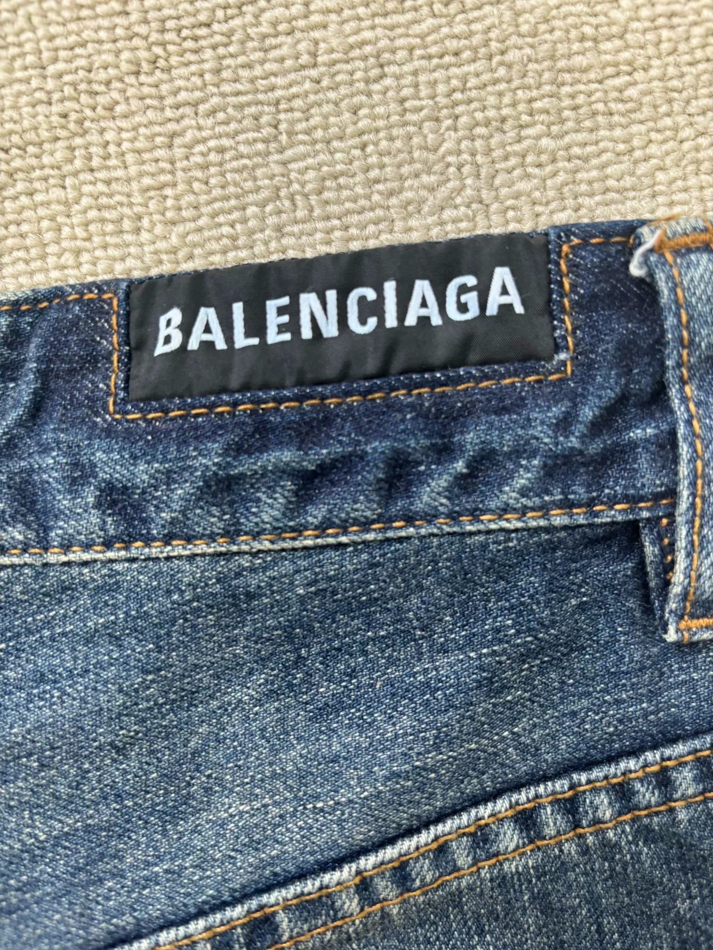 Balenciaga 25SS Indigo Baggy Jeans — back