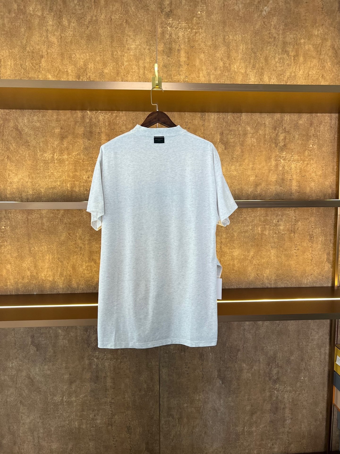 Balenciaga Gray Logo Short-Sleeve T-Shirt — front