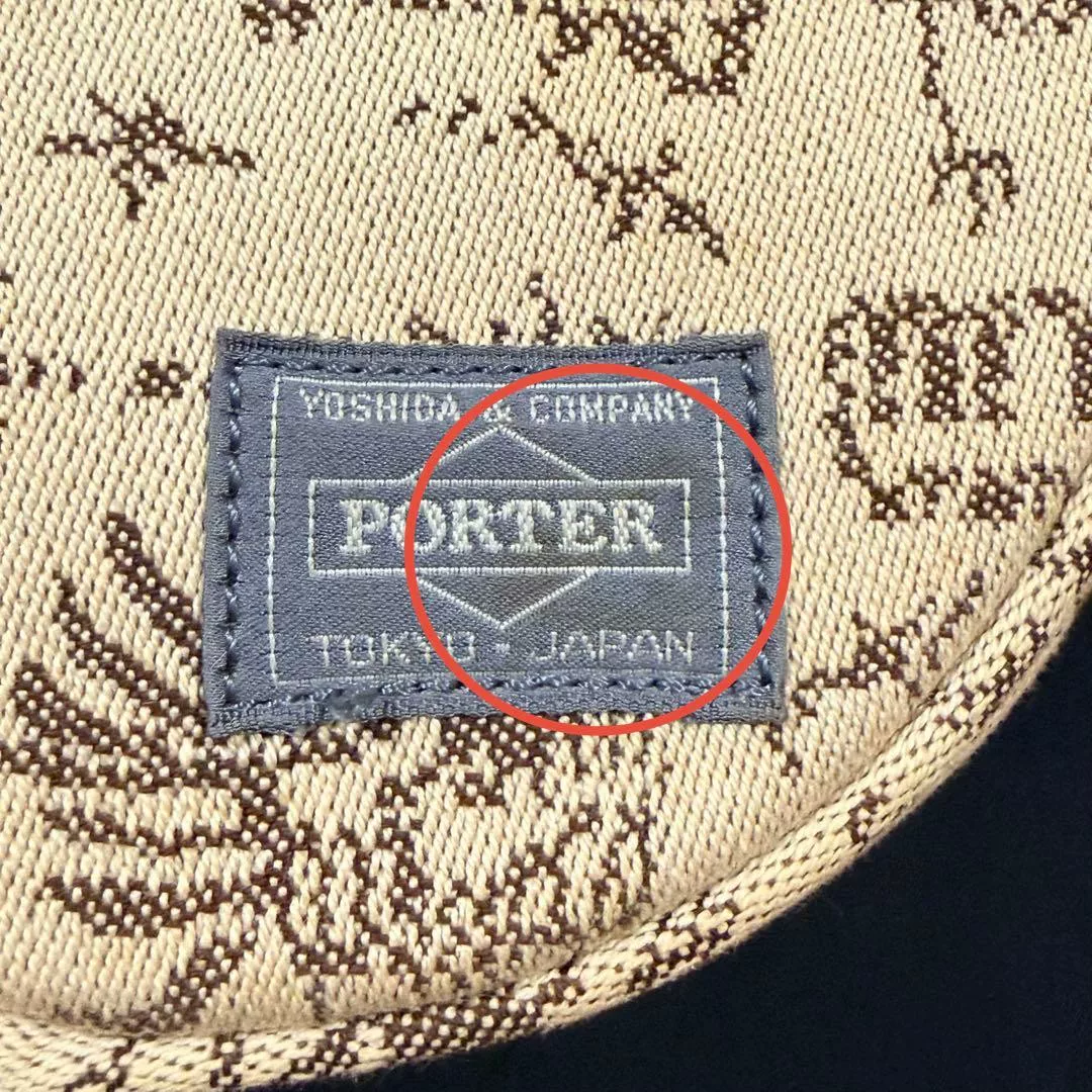 PORTER x BEAMS BOY Oval Shoulder Bag — label