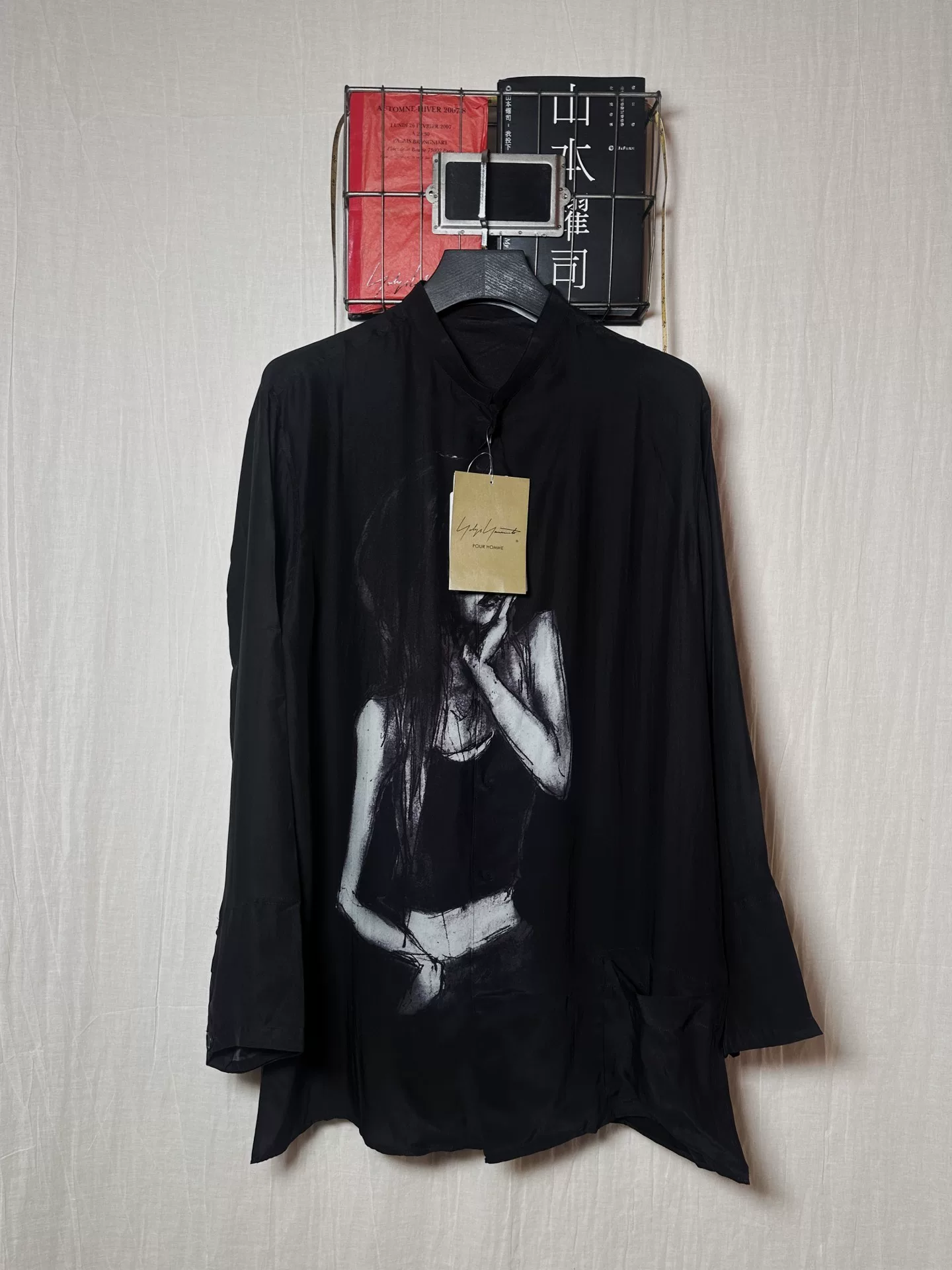 Yohji Yamamoto 22SS Silk Sketch Shirt — back