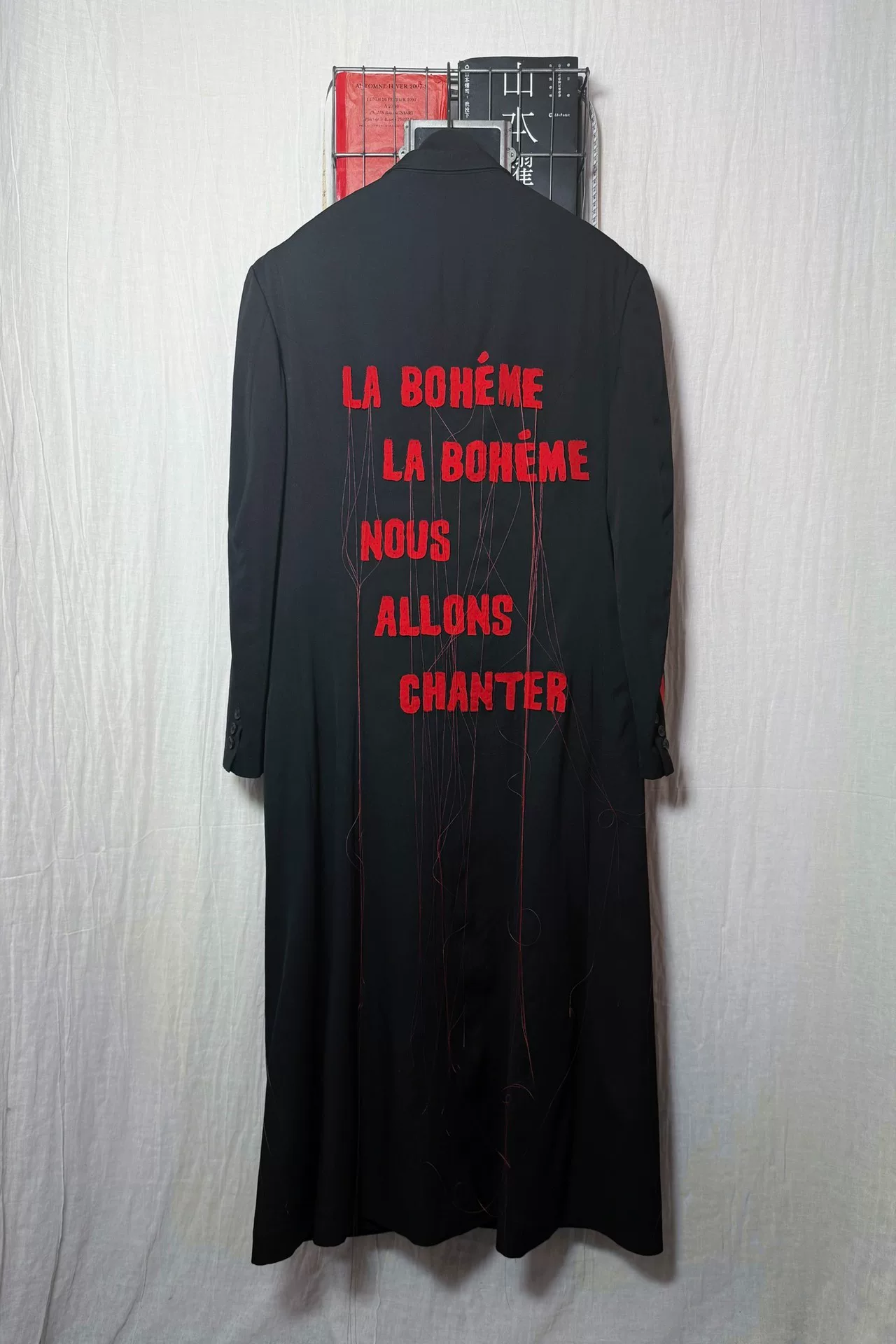 Yohji Yamamoto 24AW Red Vertical Coat — back