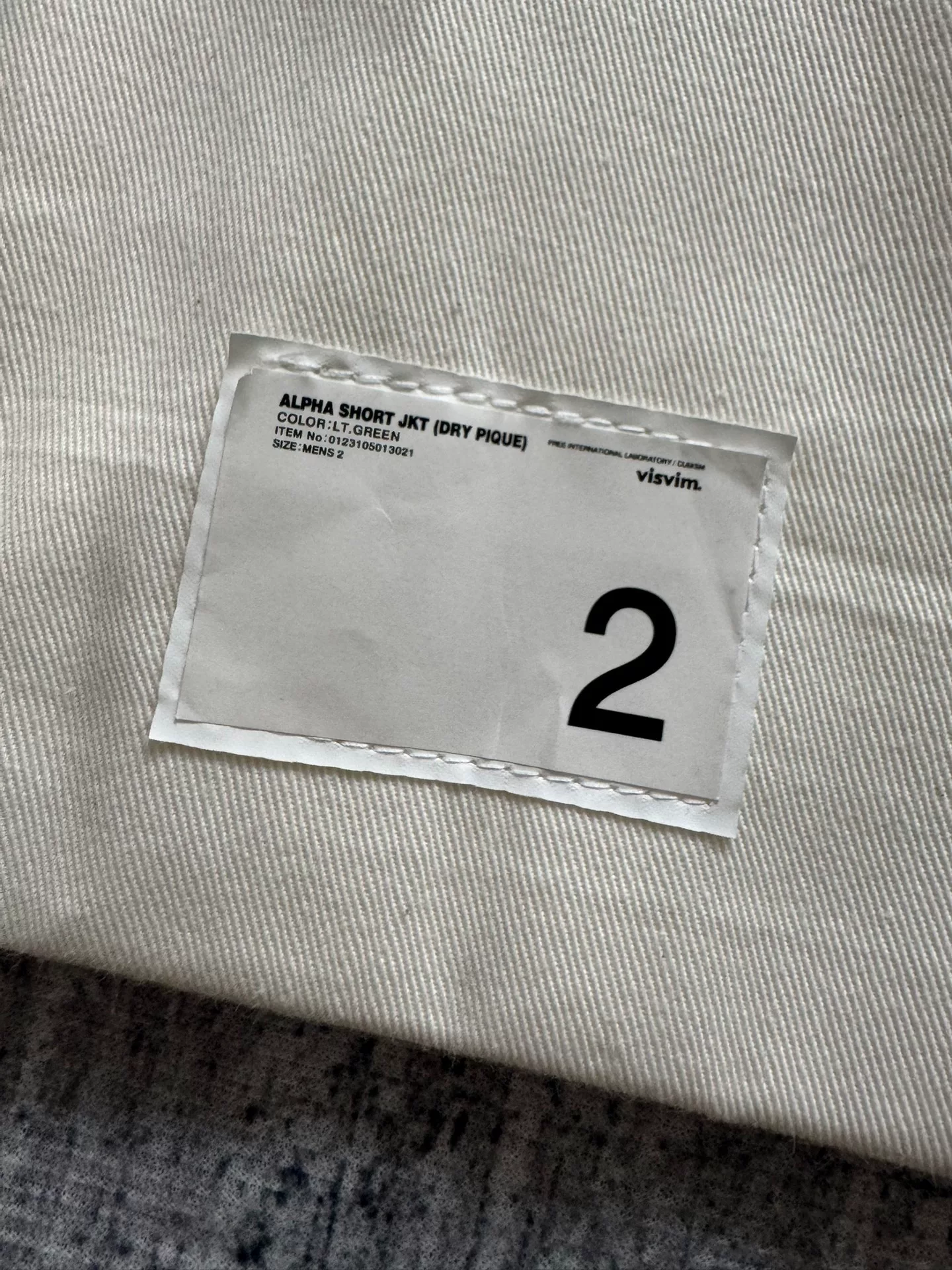 VISVIM 23SS ALPHA SHORT JKT — back