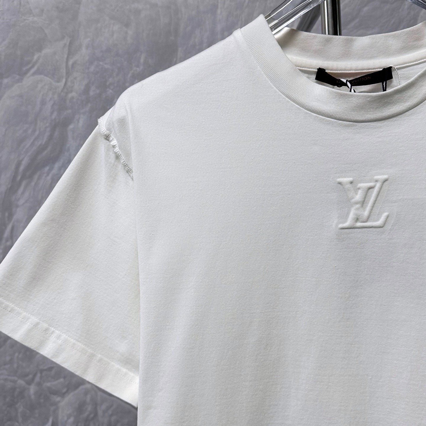 Louis Vuitton SS24 White Embossed Short Sleeve L — detail