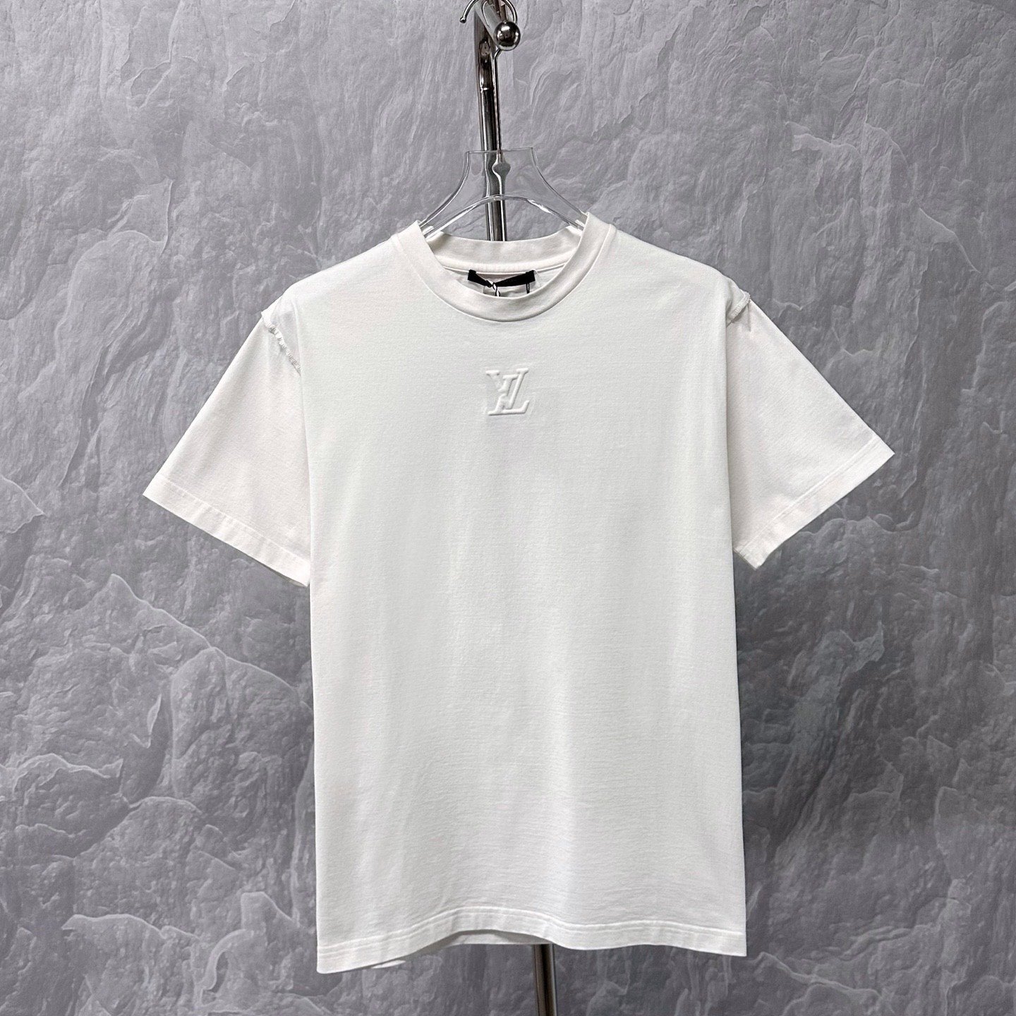 Louis Vuitton SS24 White Embossed Short Sleeve L