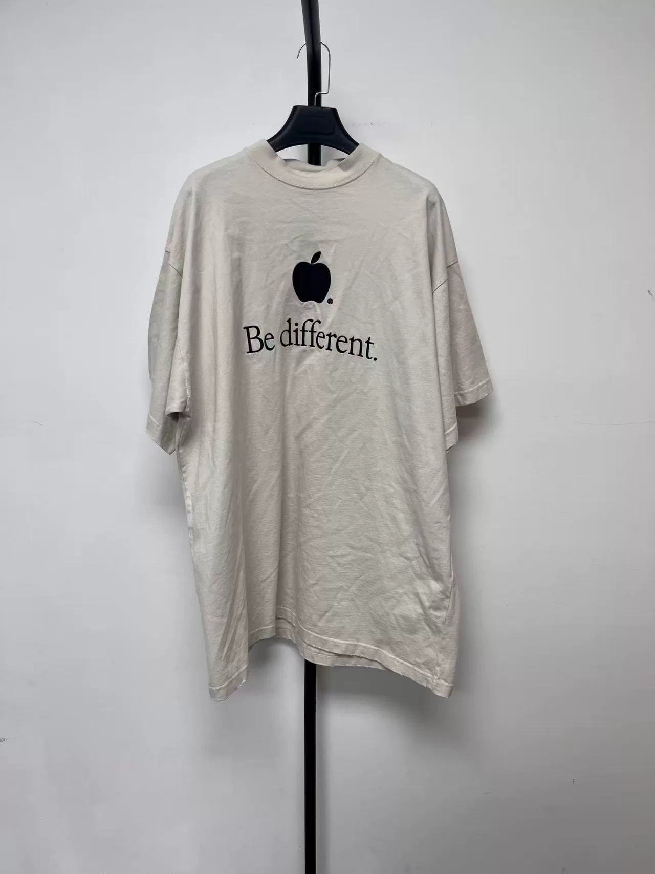 Balenciaga Be Different Apple Logo T-shirt