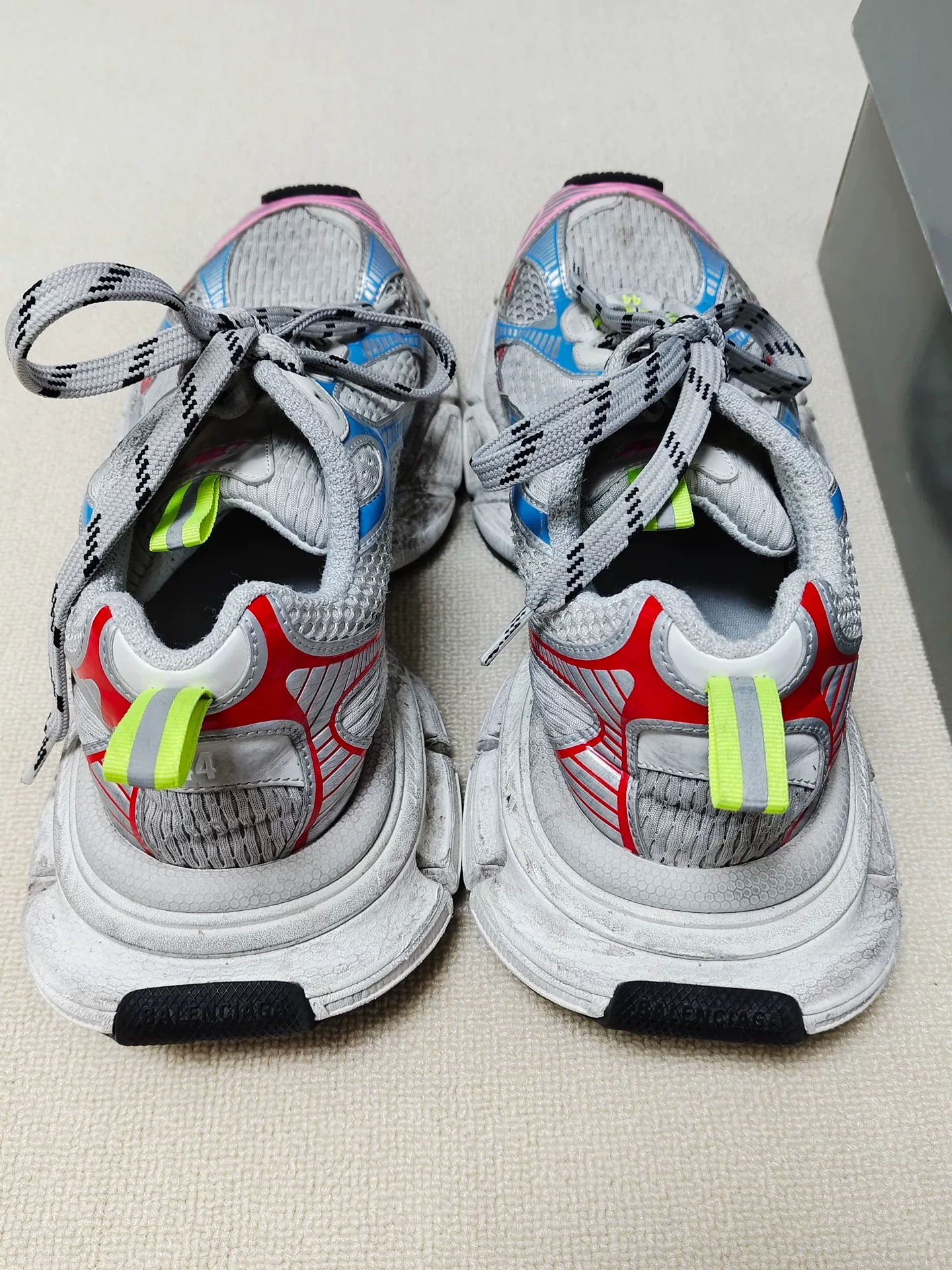 Balenciaga 3XL Low-Top Worn Sneakers — detail