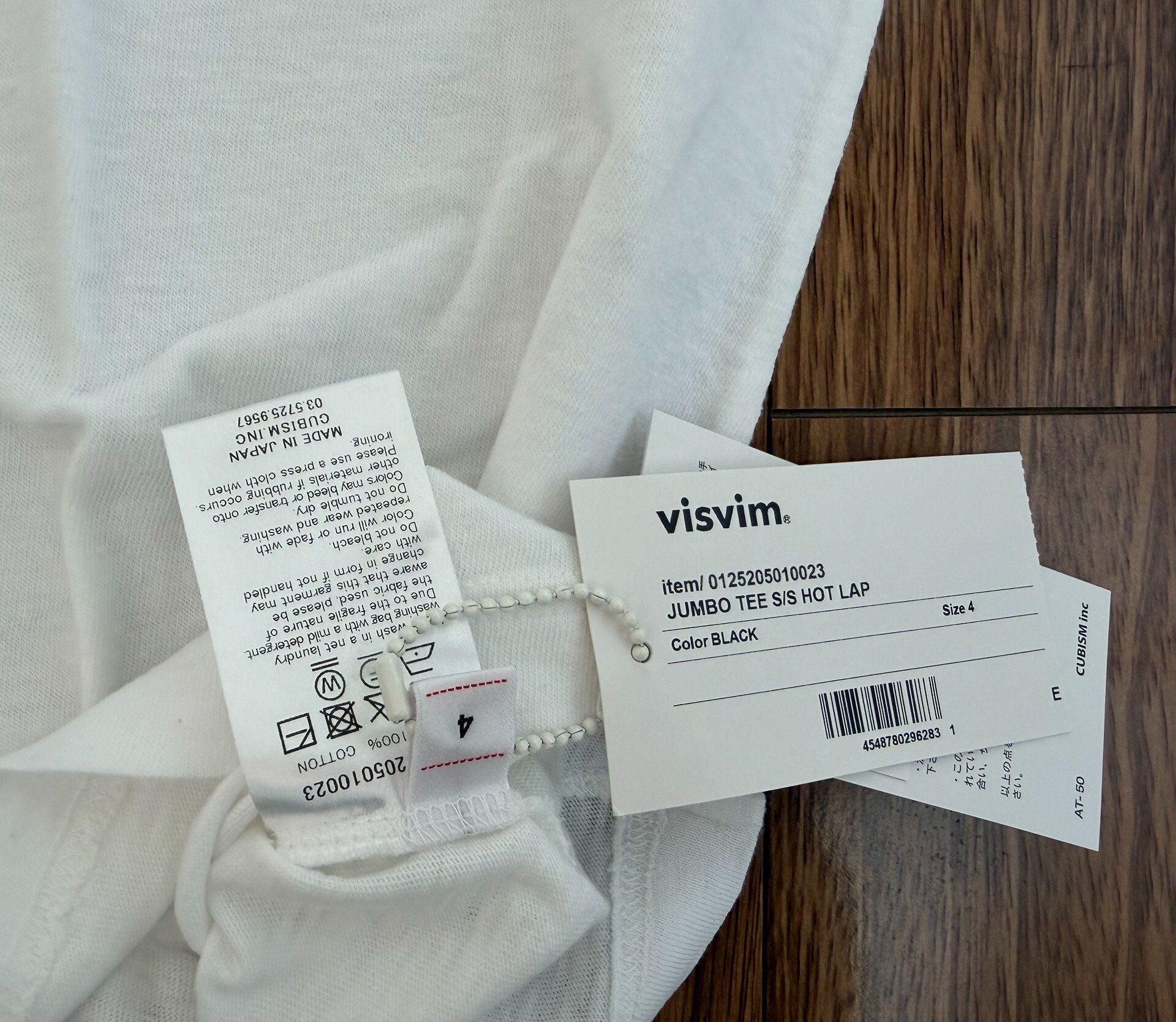 VISVIM JUMBO TEE S/S HOT LAP — back