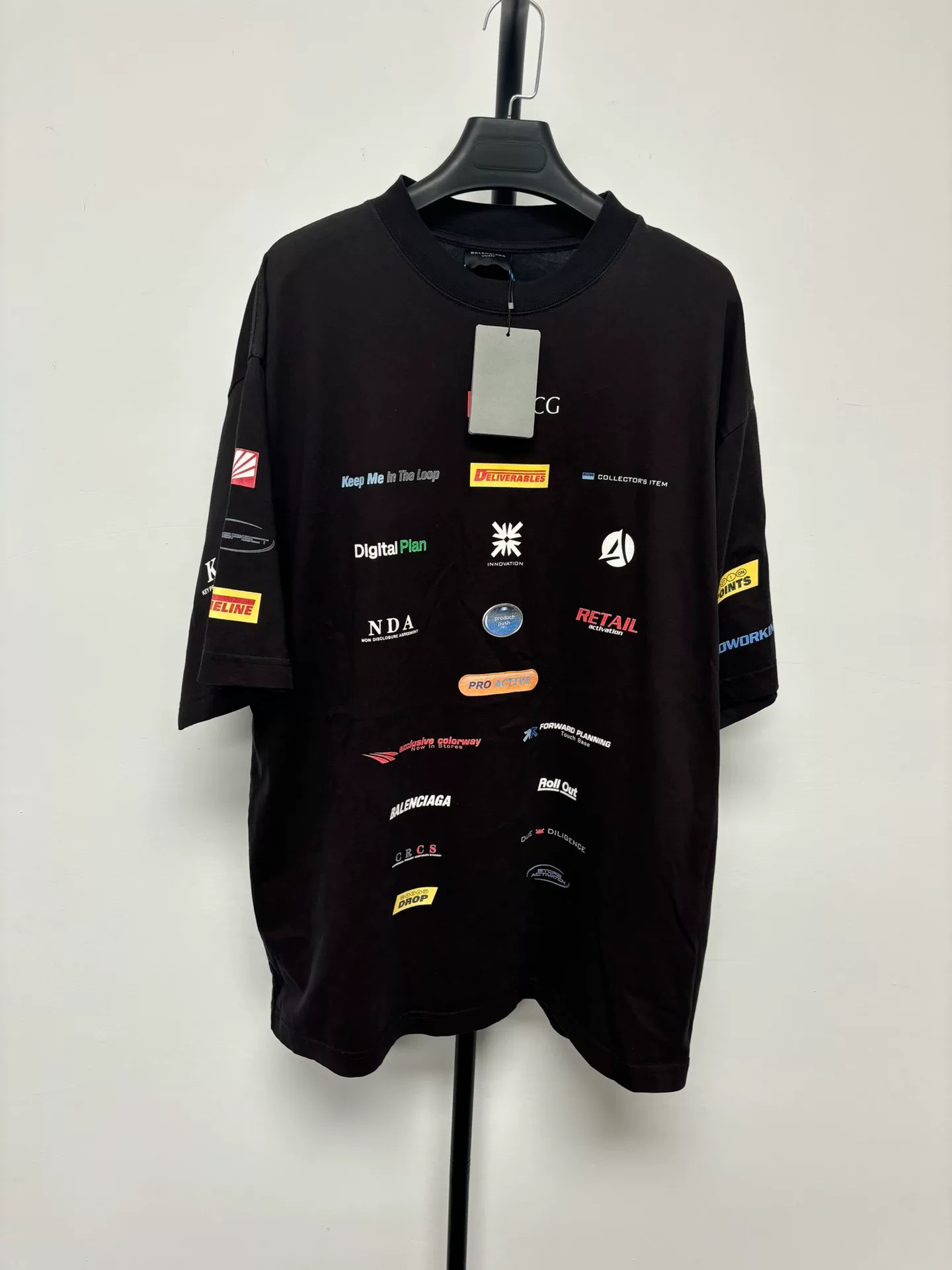 Balenciaga 25SS Racing Logo Short-Sleeve T-Shirt