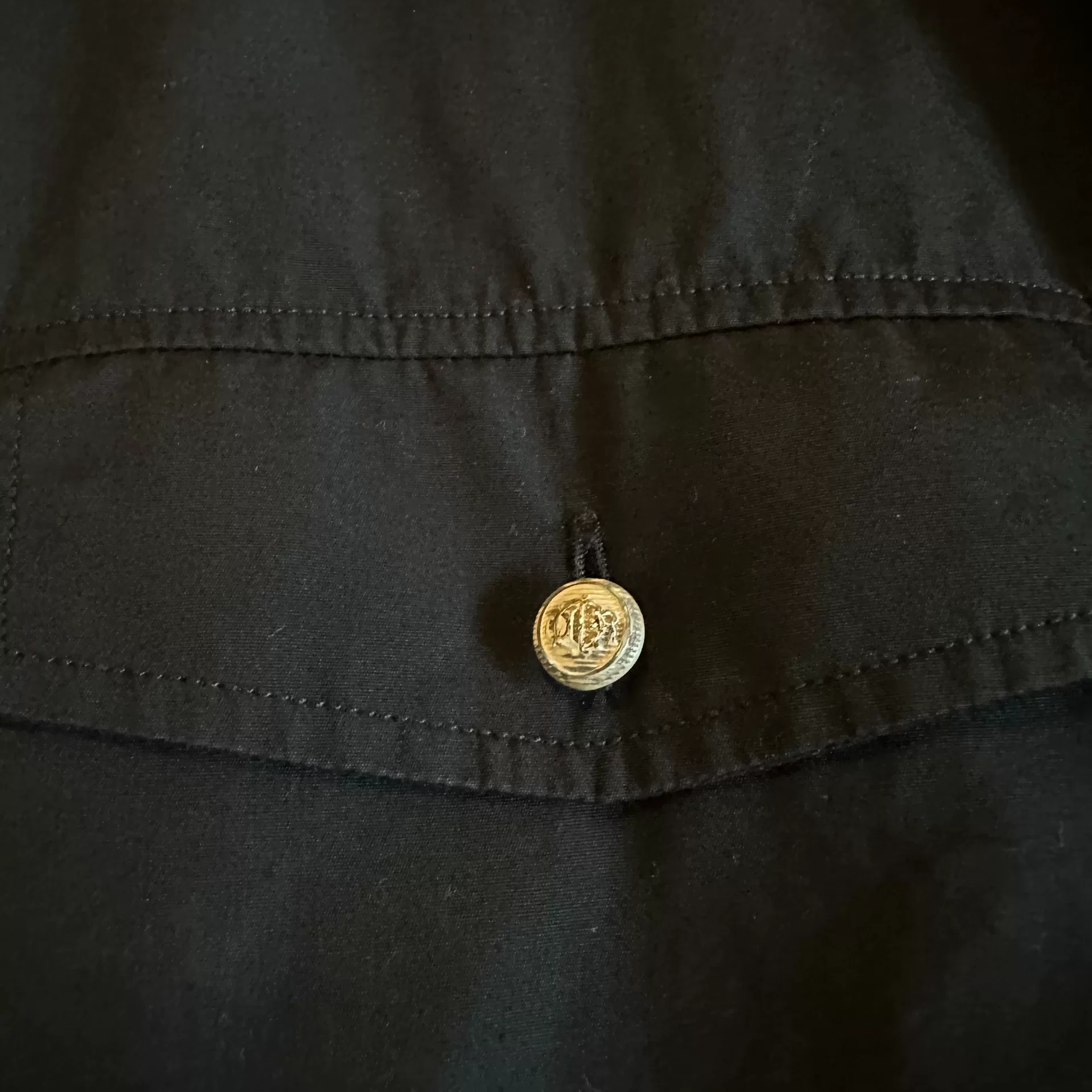 Dior Homme Metal Anchor Button Short-Sleeve Shirt — front