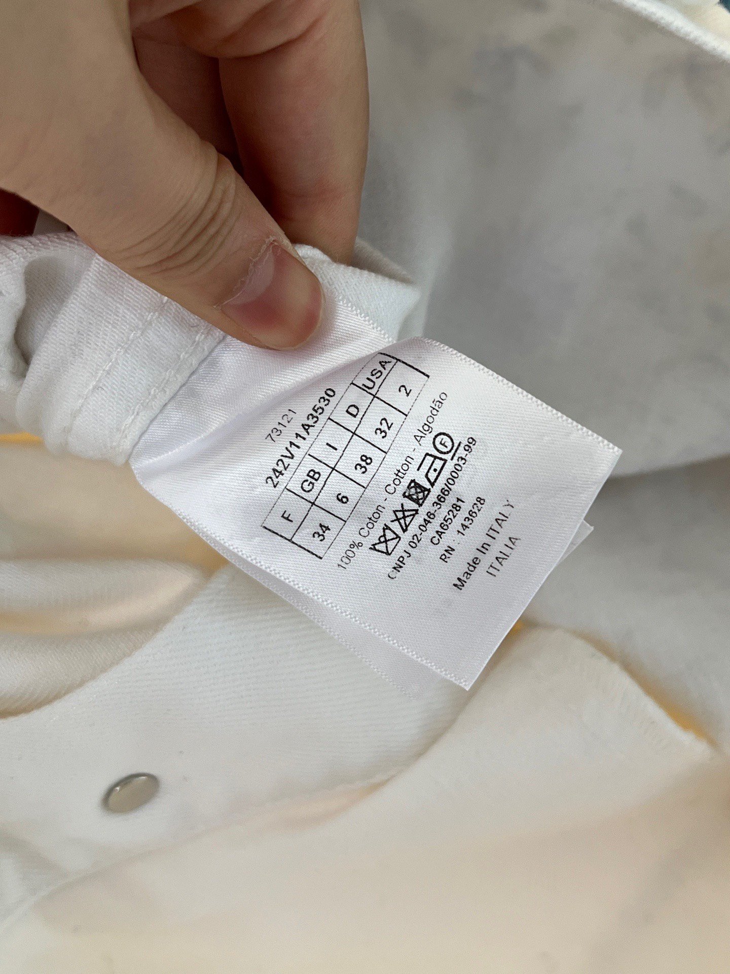 Dior Floral Denim Jacket — label