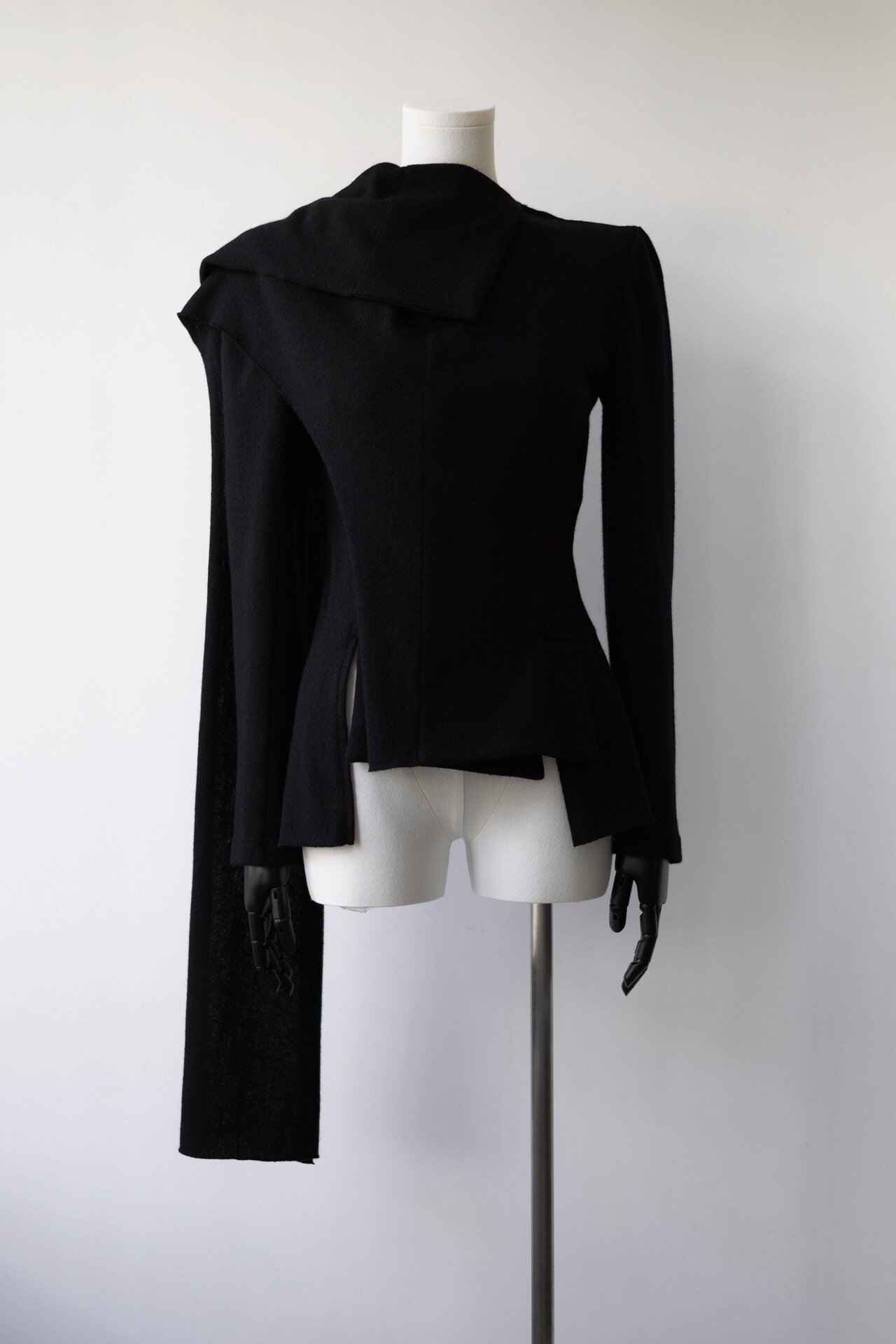 Yohji Yamamoto Asymmetrical Scarf Jacket