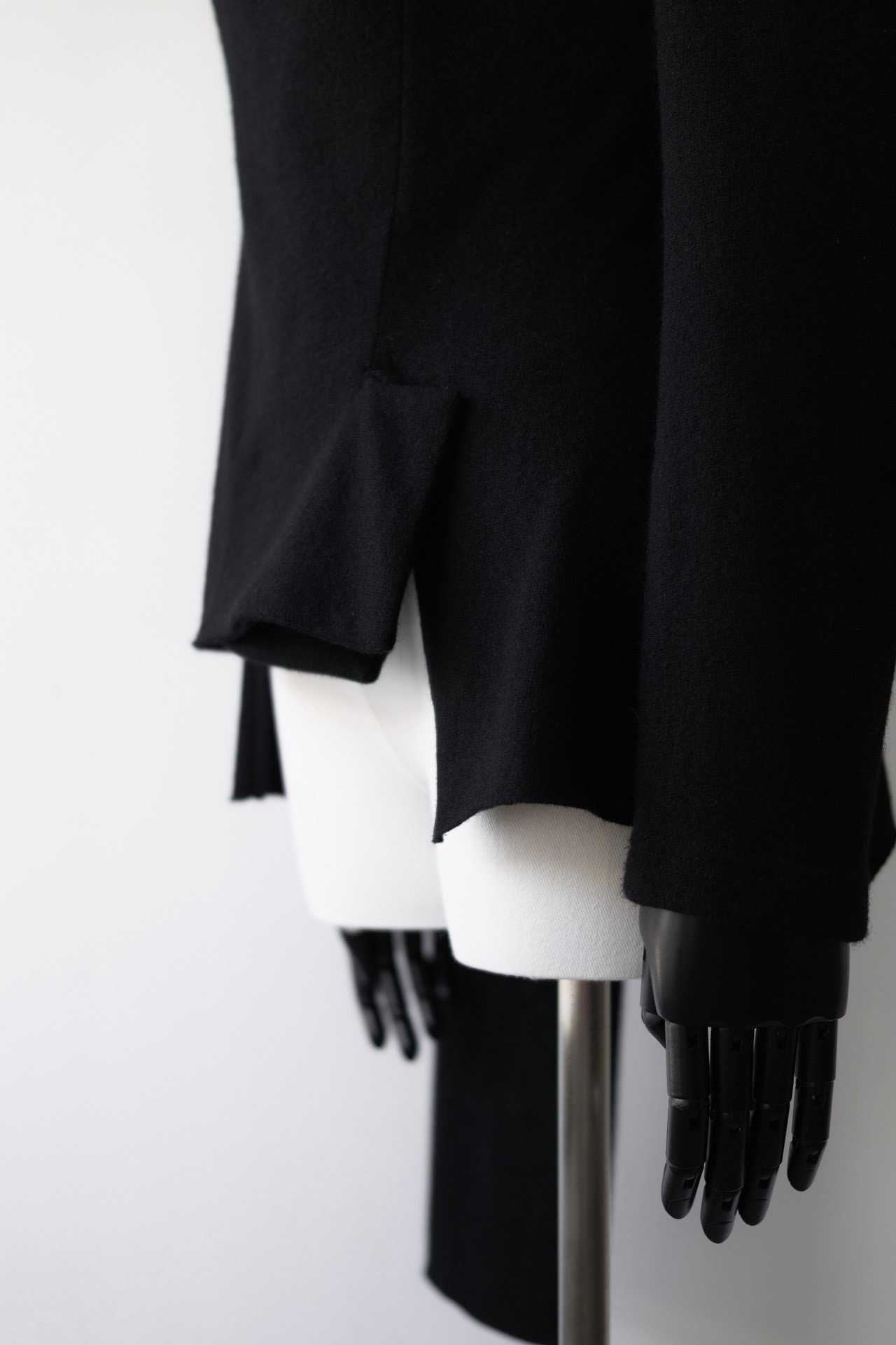 Yohji Yamamoto Asymmetrical Scarf Jacket — detail