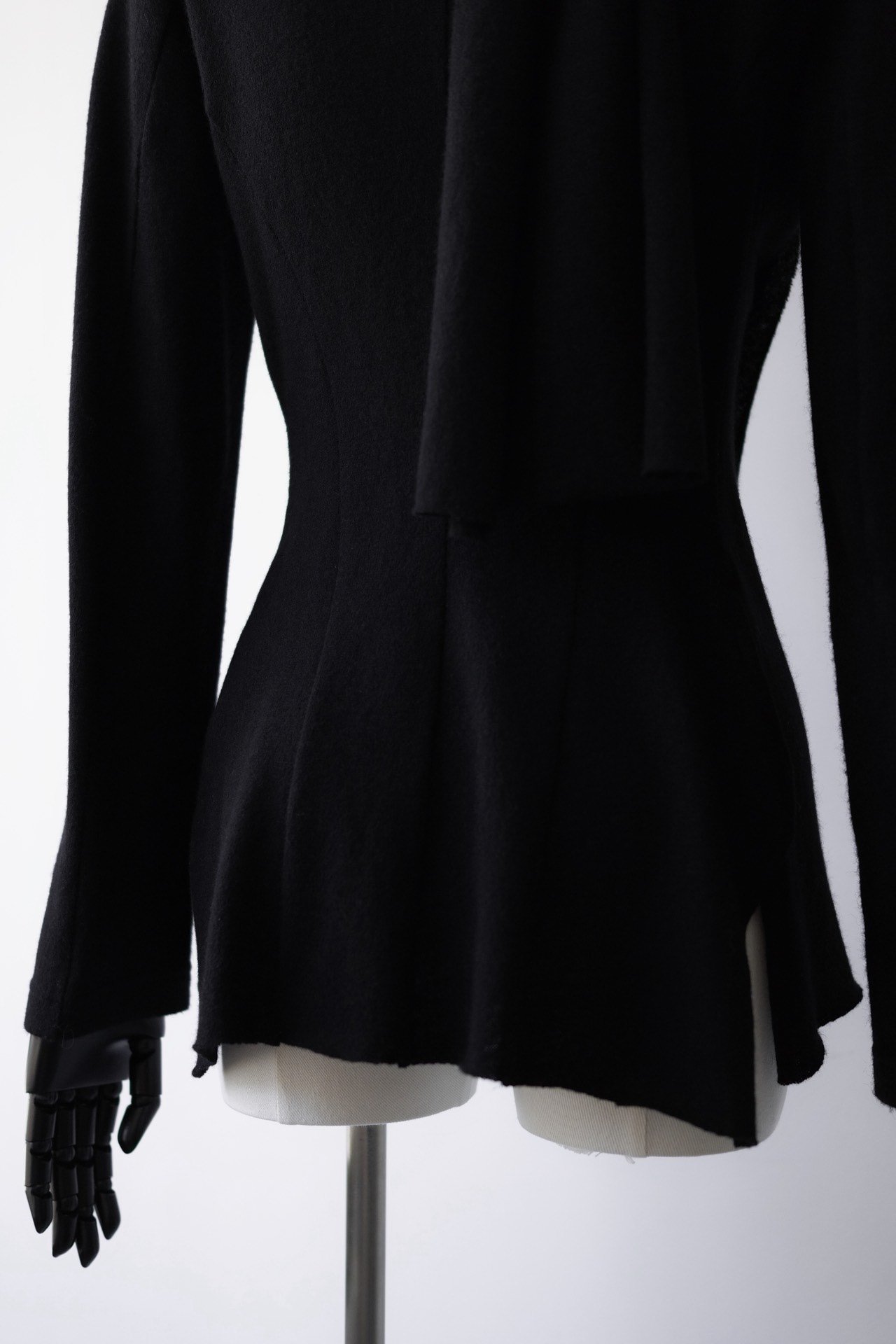 Yohji Yamamoto Asymmetrical Scarf Jacket — back