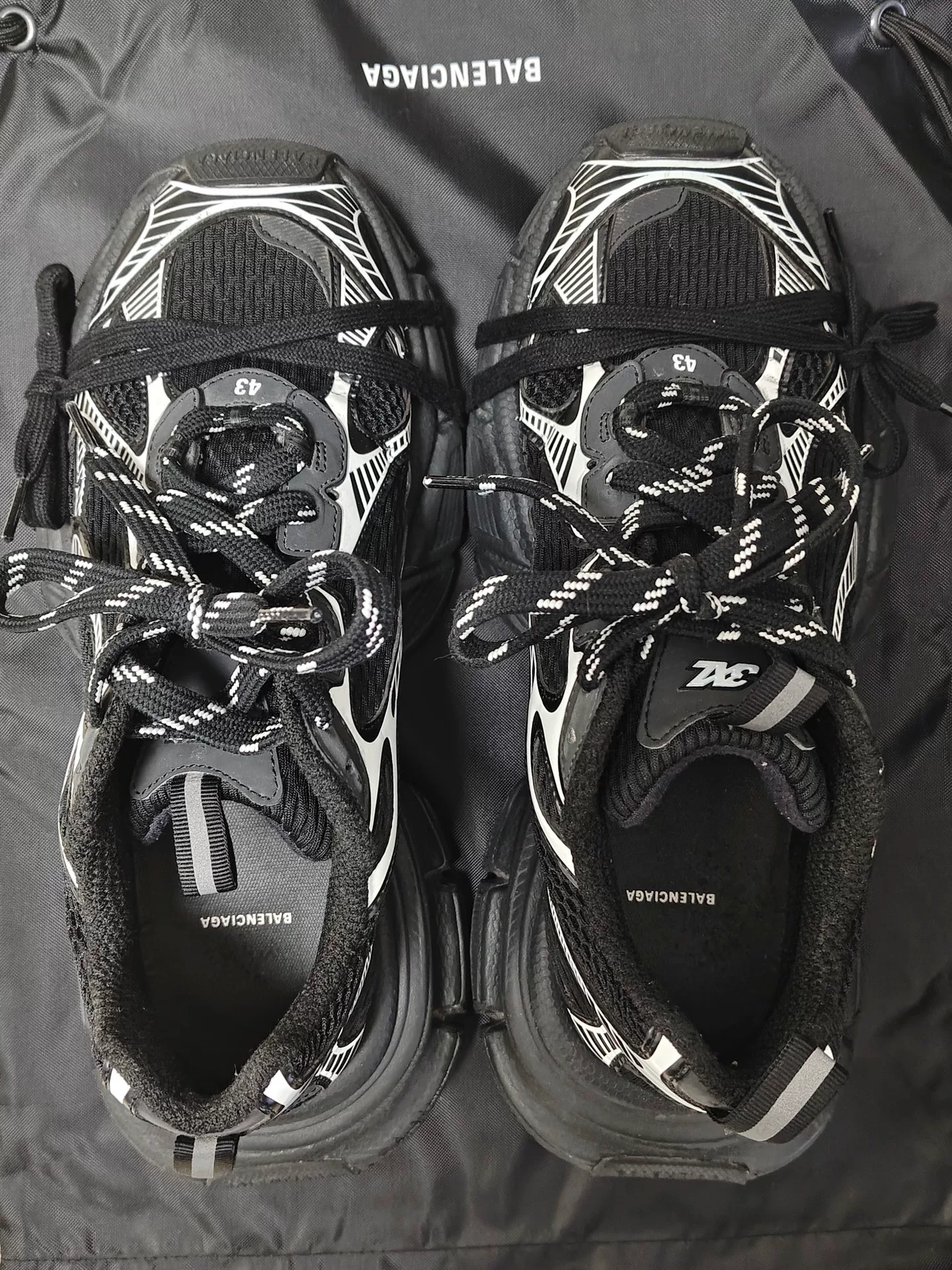 Balenciaga 3XL Distressed Low-Top Sneakers — front