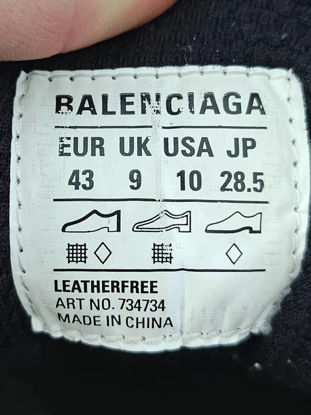 Balenciaga 3XL Distressed Low-Top Sneakers — detail