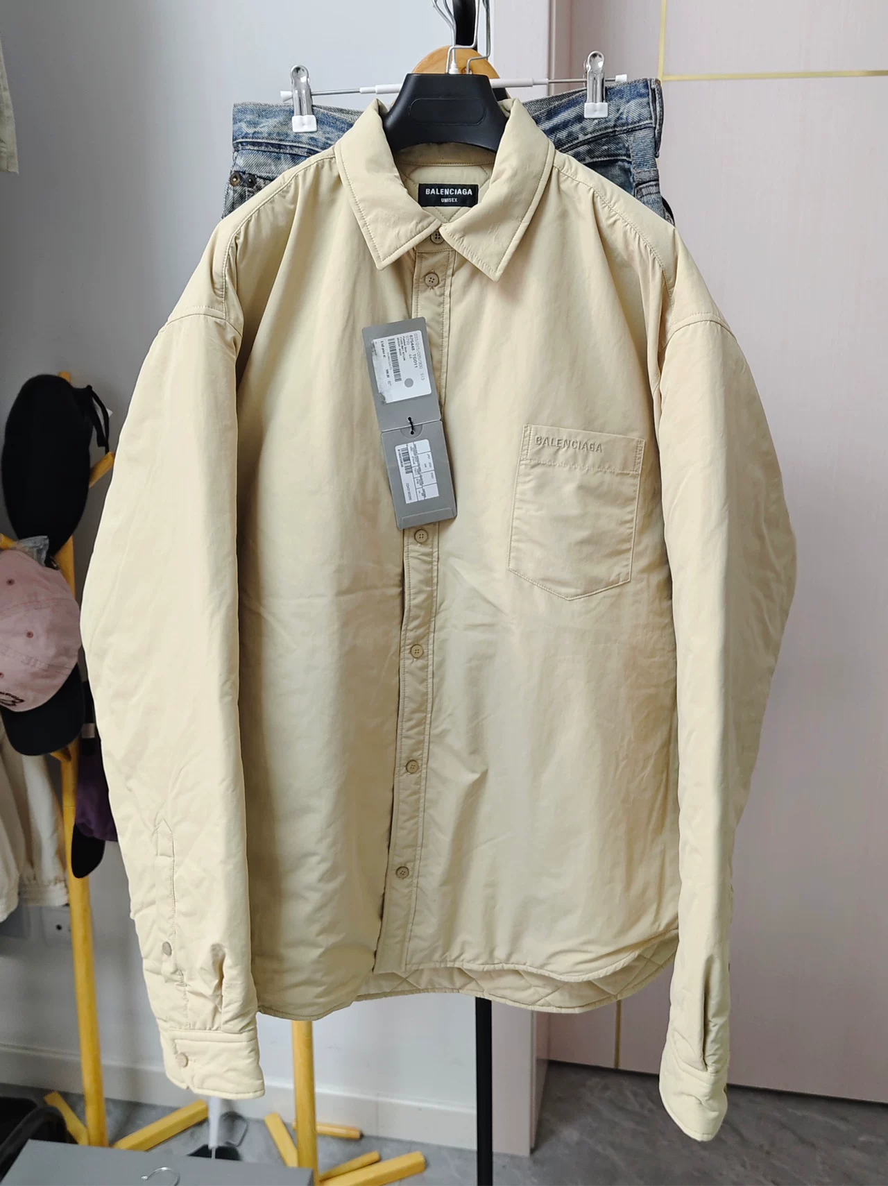 Balenciaga 22FW Embroidered Padded Shirt Jacket