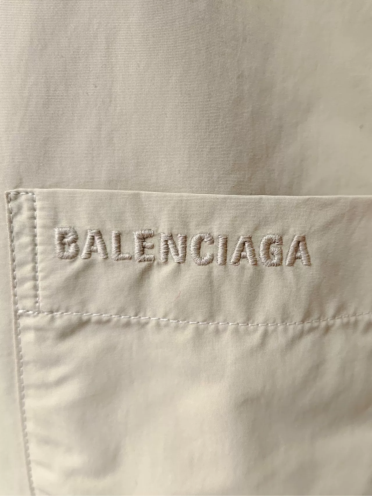 Balenciaga 22FW Embroidered Padded Shirt Jacket — detail