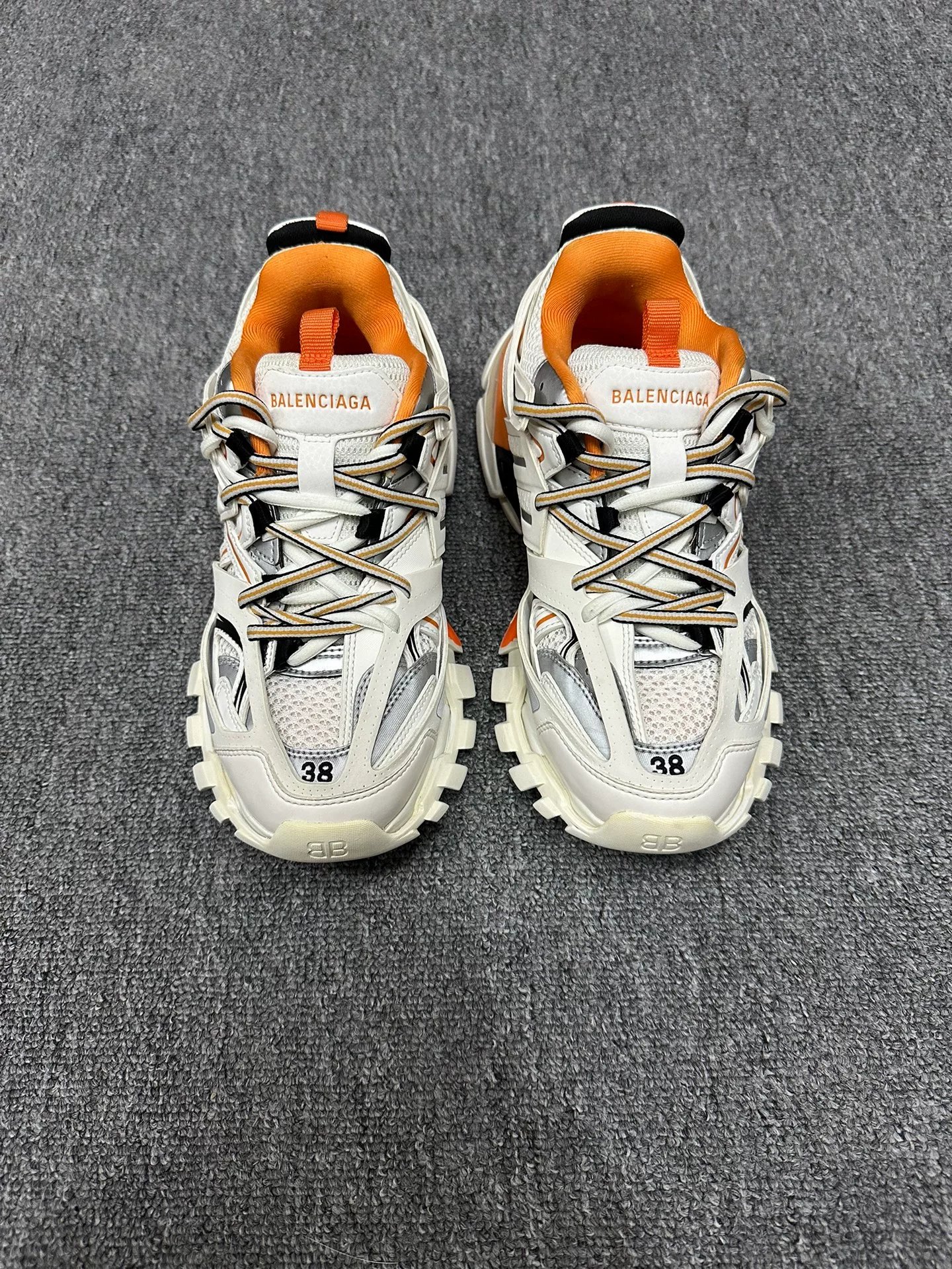 Balenciaga Track White Orange Size 38