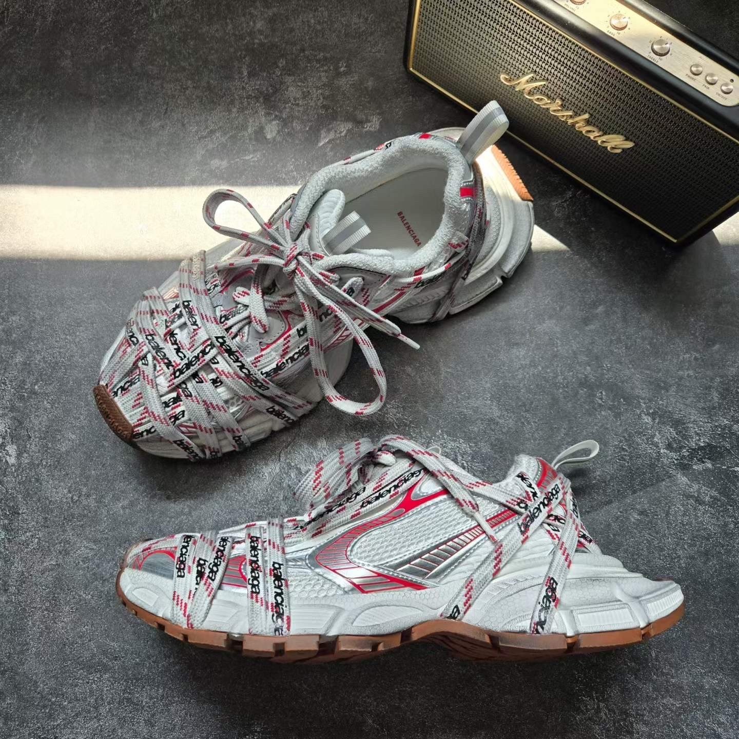 Balenciaga 3XL White Red Crazy Laces — back
