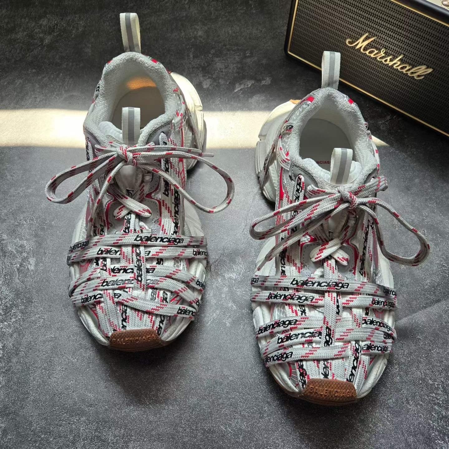 Balenciaga 3XL White Red Crazy Laces — front