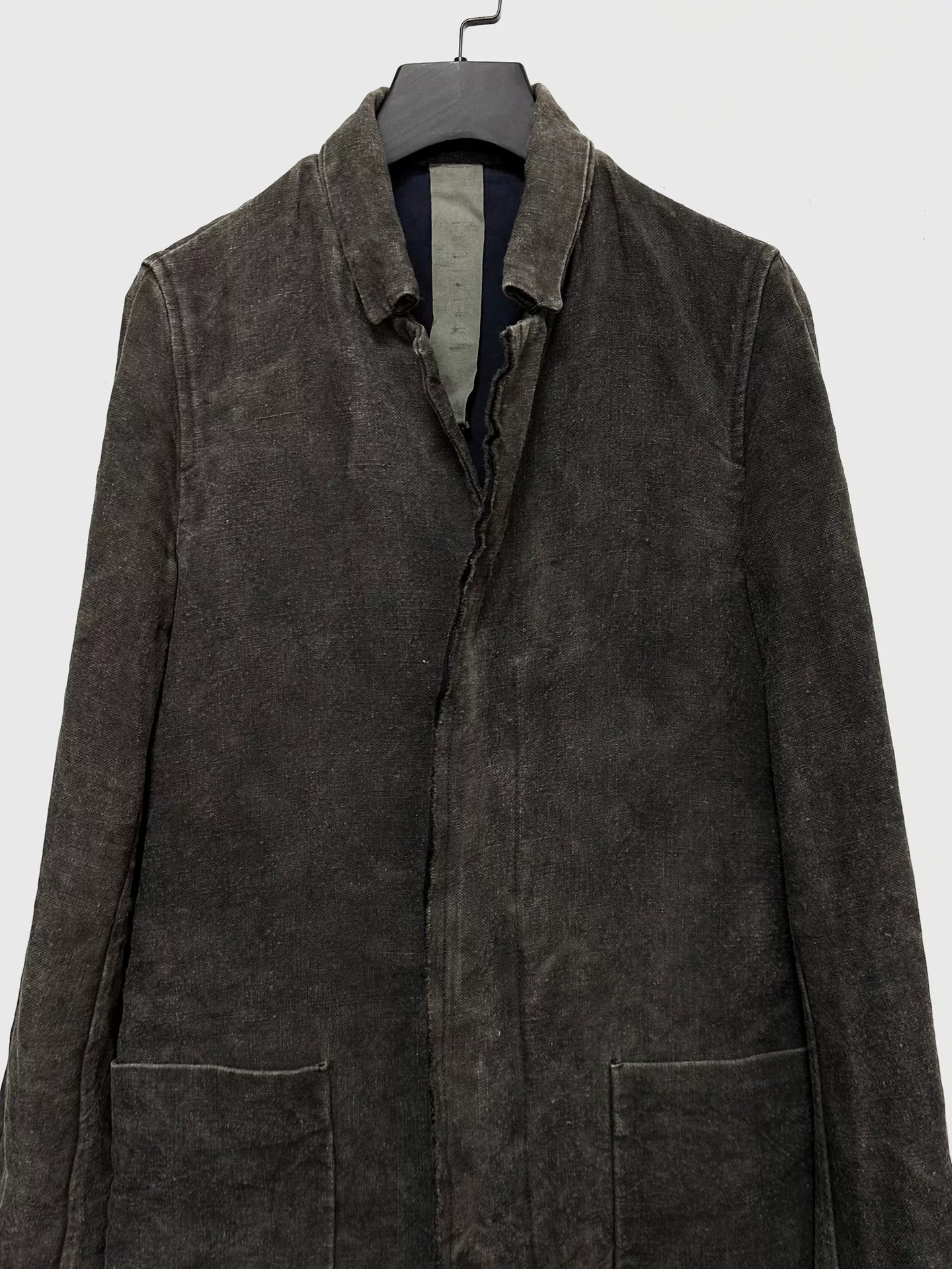 LM Altieri Vintage Linen Doctor Coat — back
