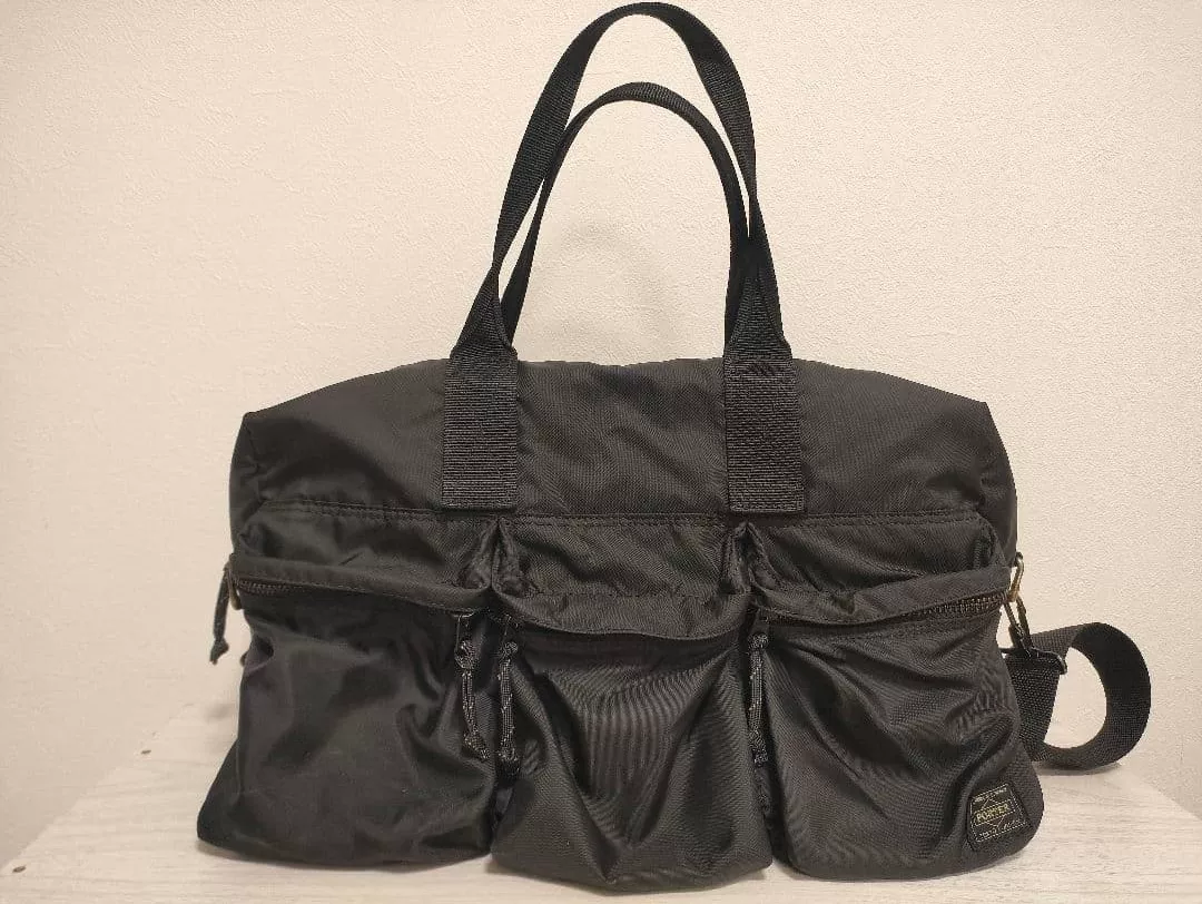Porter Force Black Boston Bag