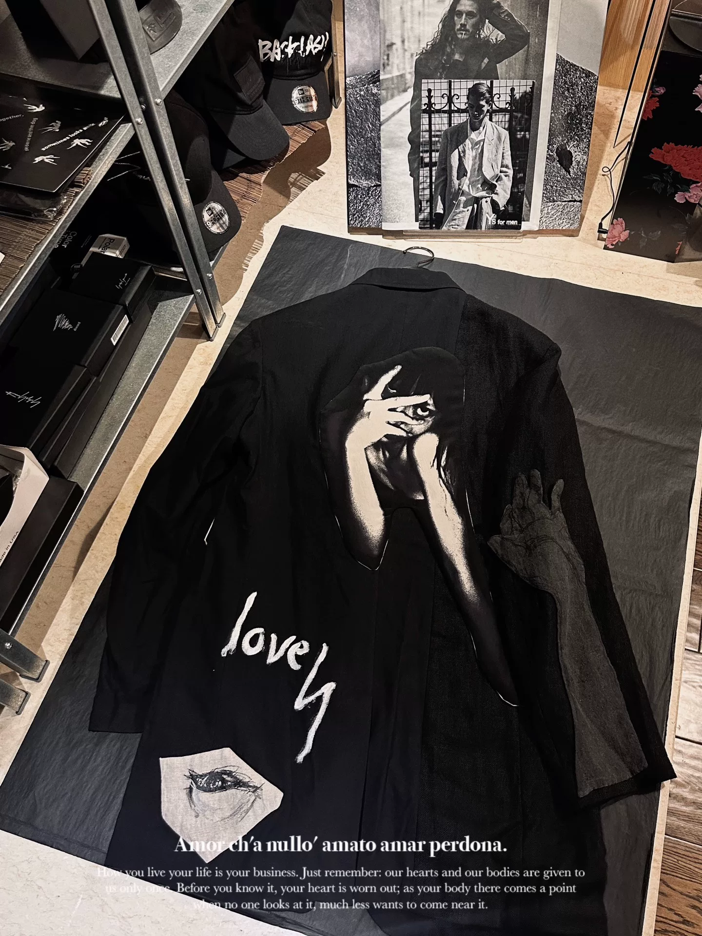Yohji Yamamoto 22SS Patchwork Jacket — detail