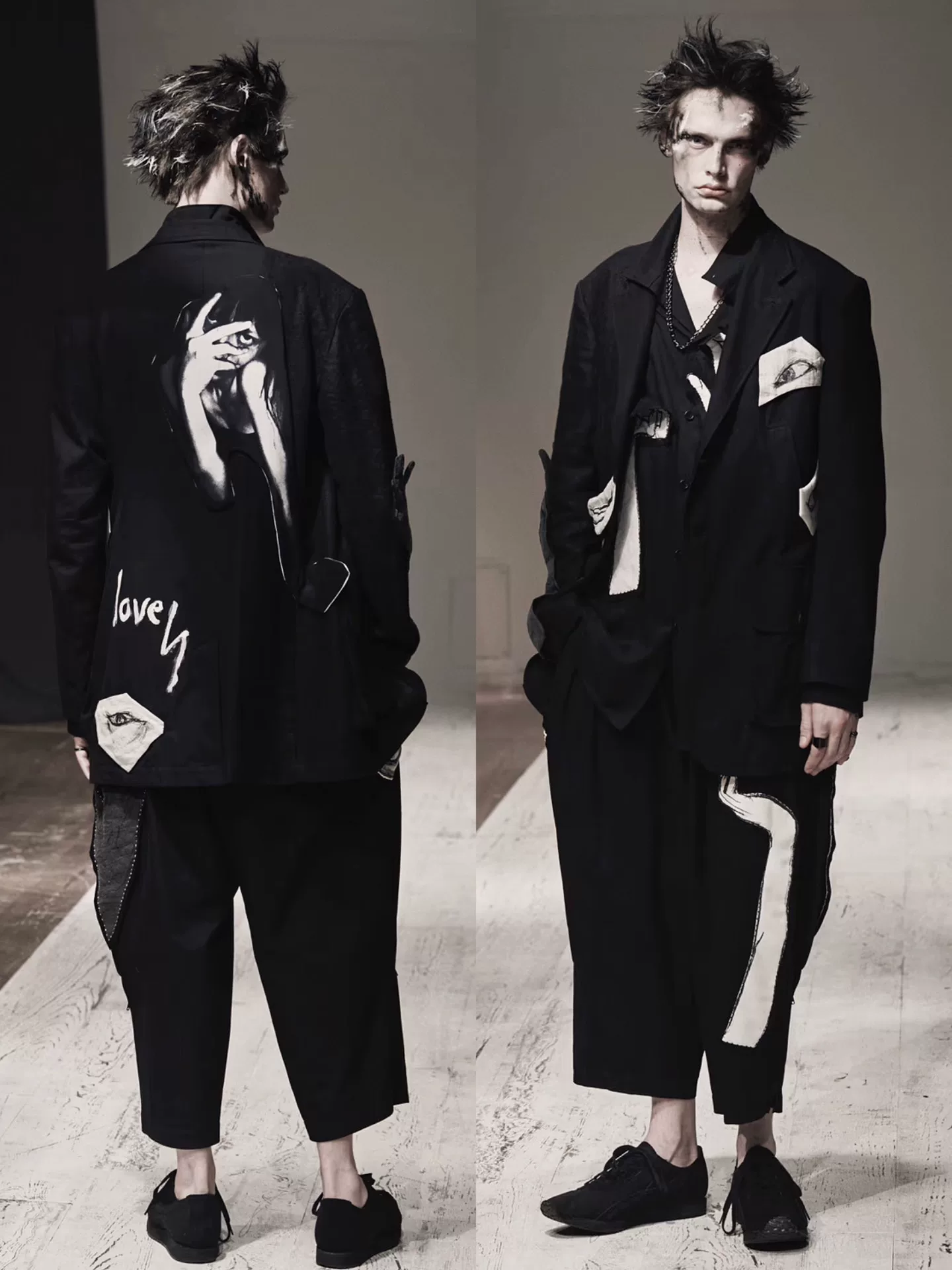 Yohji Yamamoto 22SS Patchwork Jacket — label