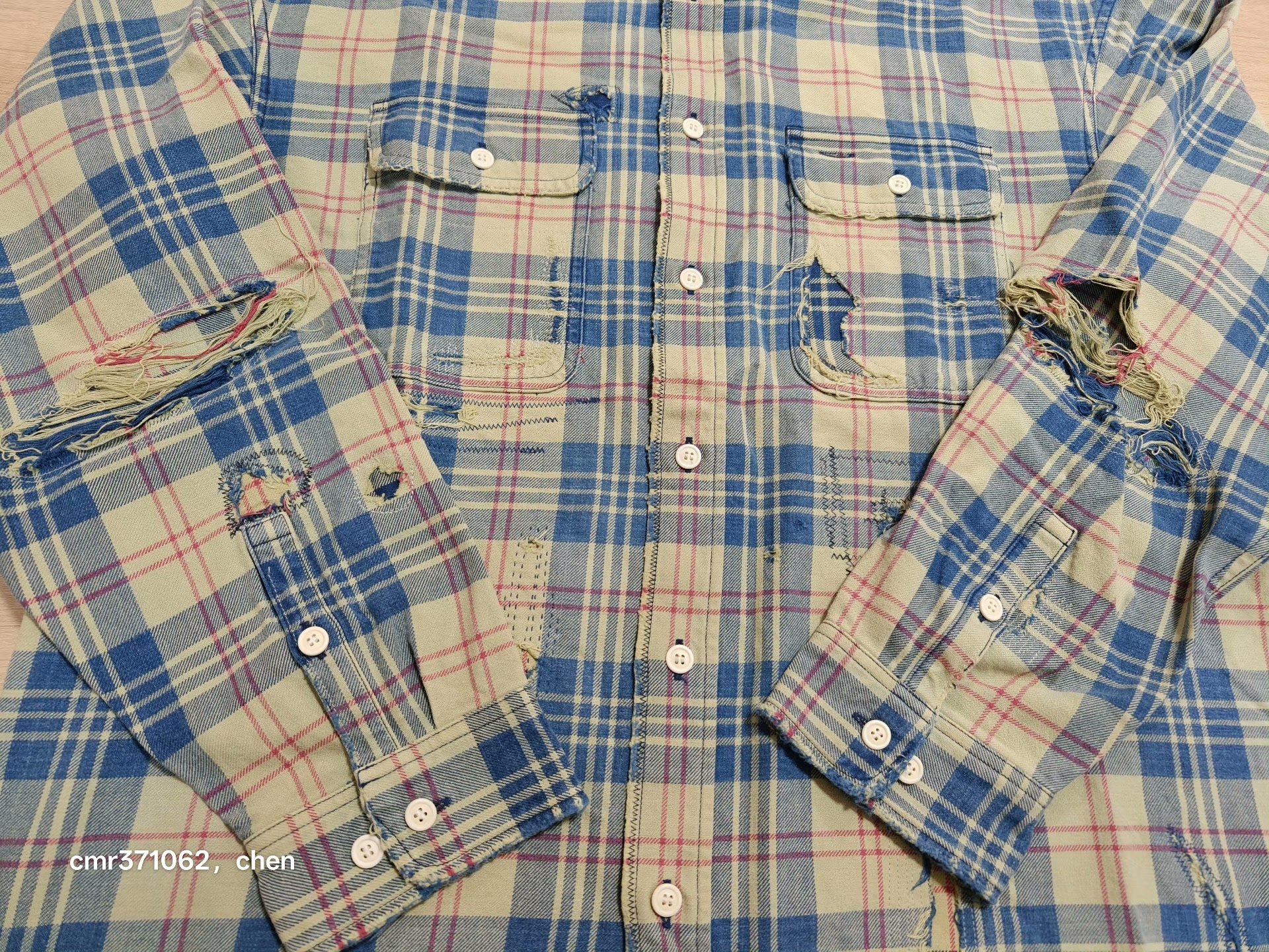 VISVIM 21AW LUMBER CHECK L/S — back