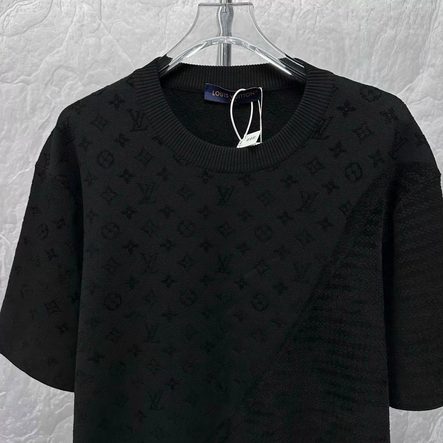 Louis Vuitton SS25 Flocked Stripes Short Sleeve M — front