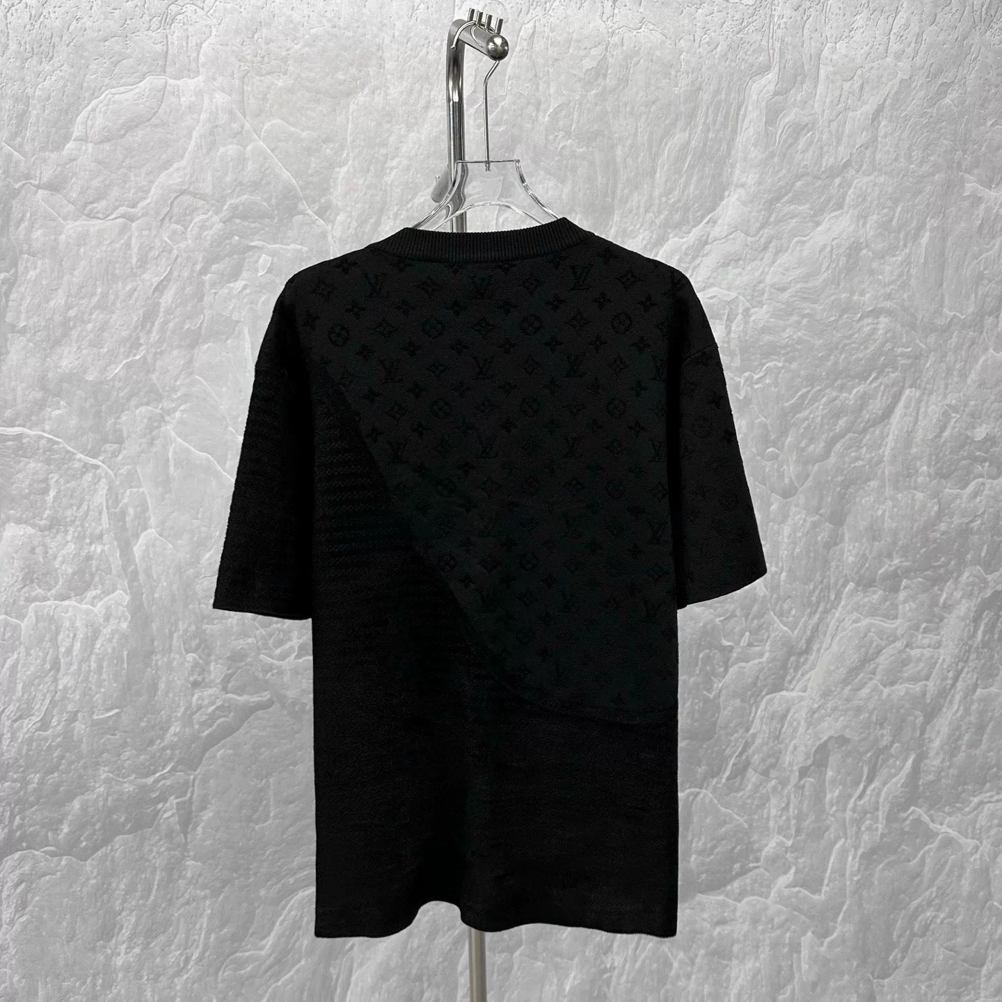 Louis Vuitton SS25 Flocked Stripes Short Sleeve M — back