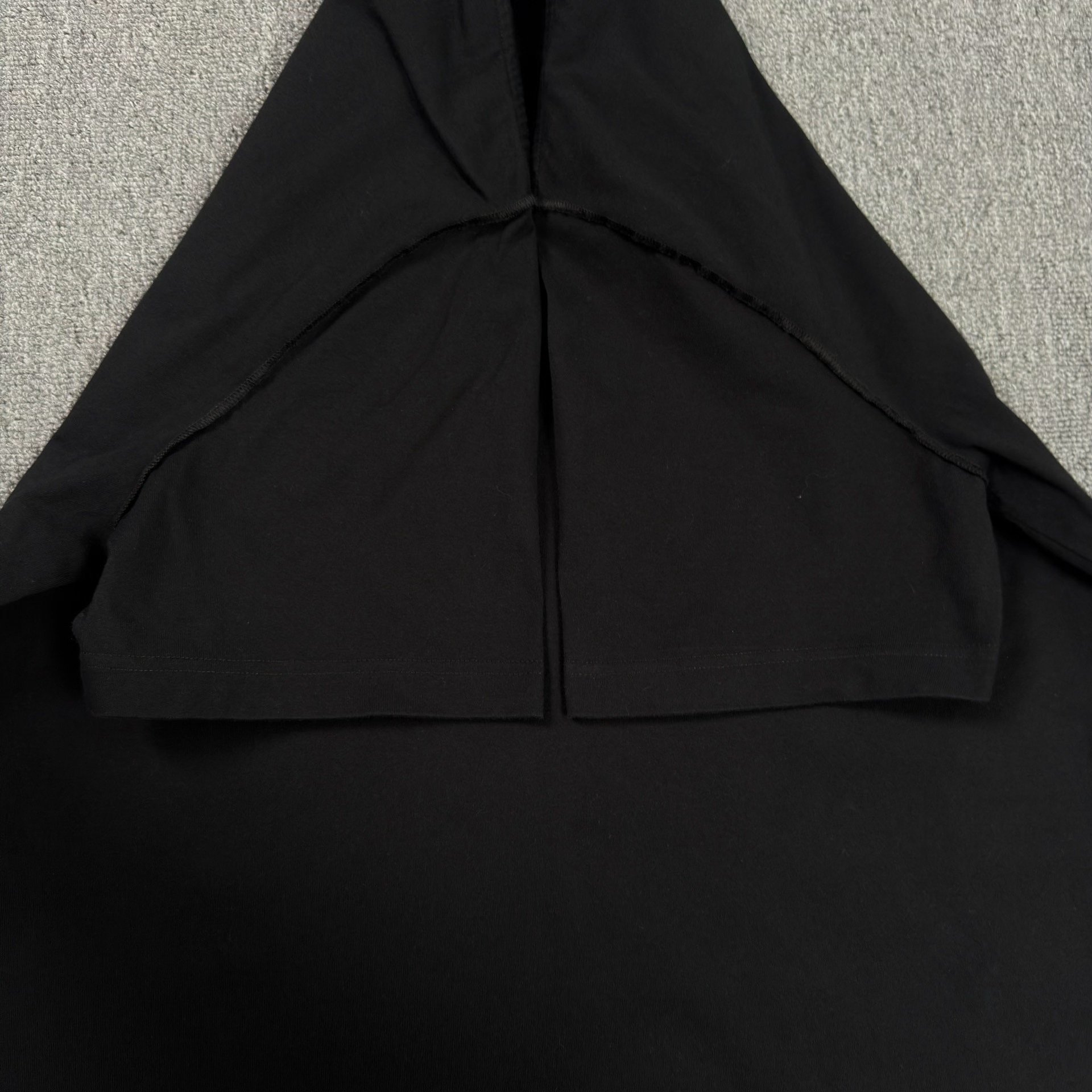 LV Chest Embossed Logo Black T-Shirt — back