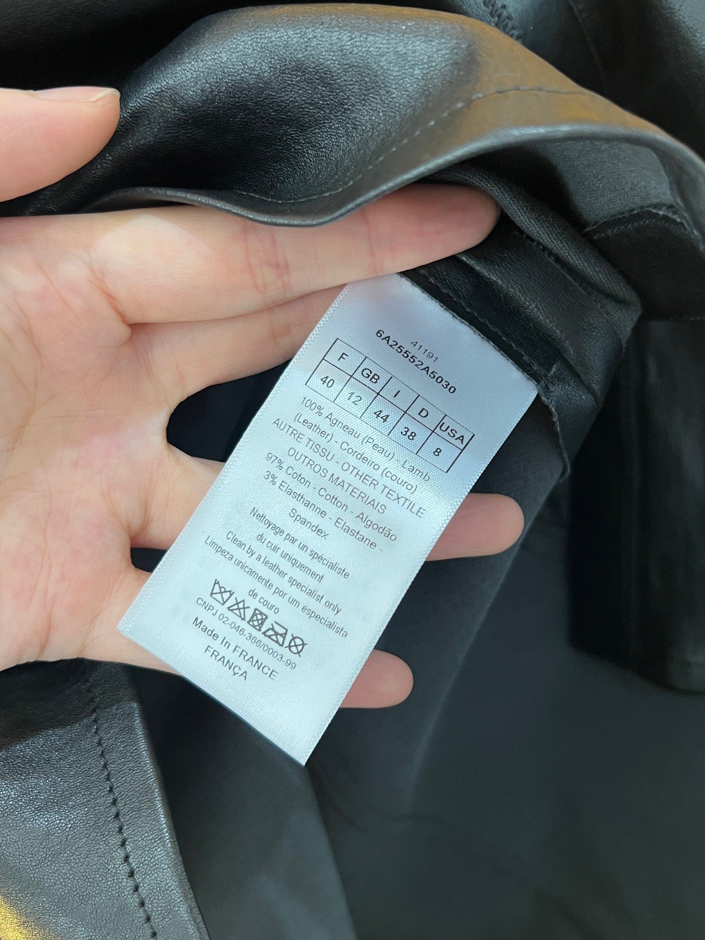 Dior Lambskin Jacket — back