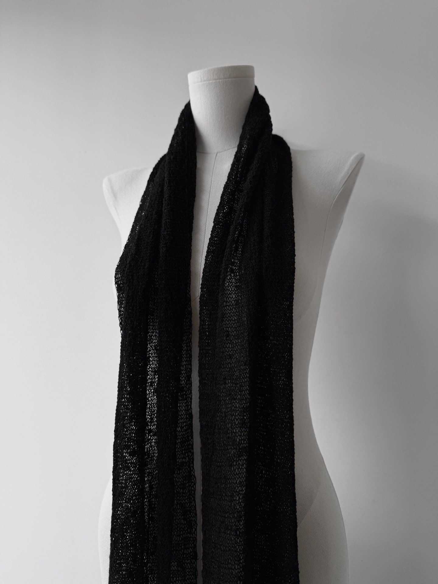 Yohji Yamamoto Y's Men's Fringe Scarf — detail