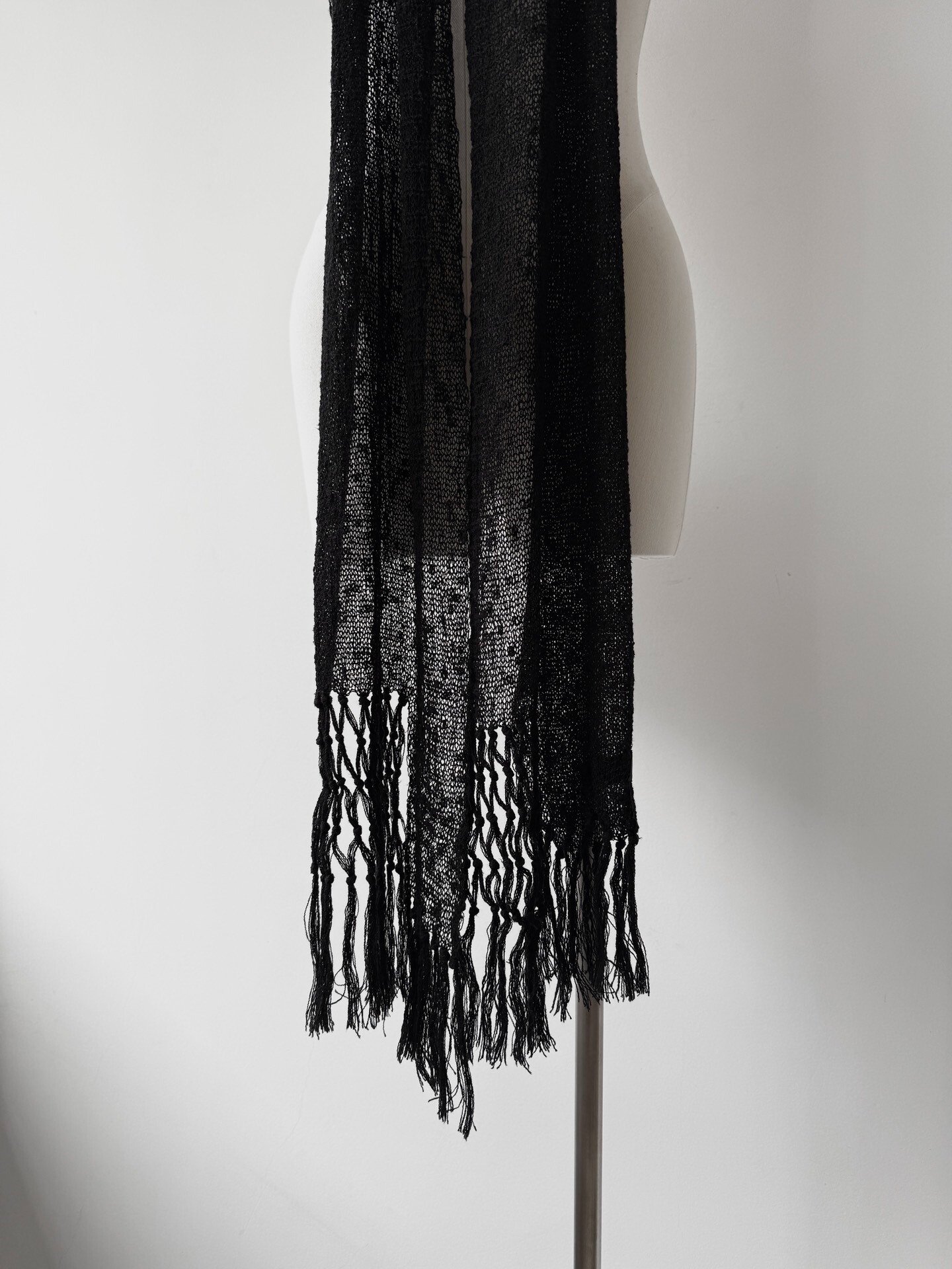 Yohji Yamamoto Y's Men's Fringe Scarf — back