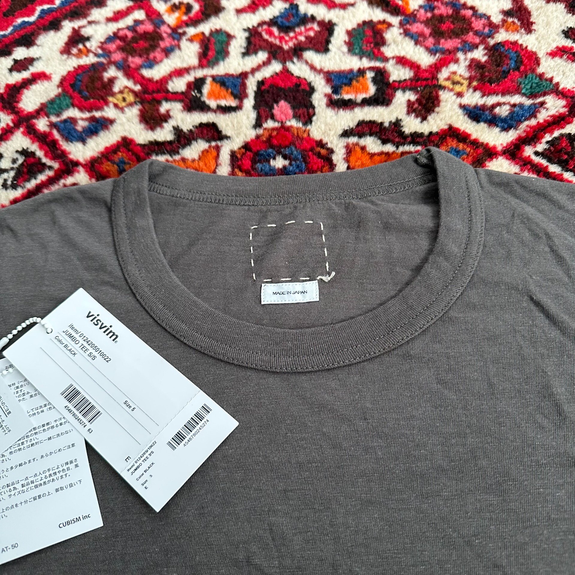 VISVIM 24aw JUMBO S/S TEE — back