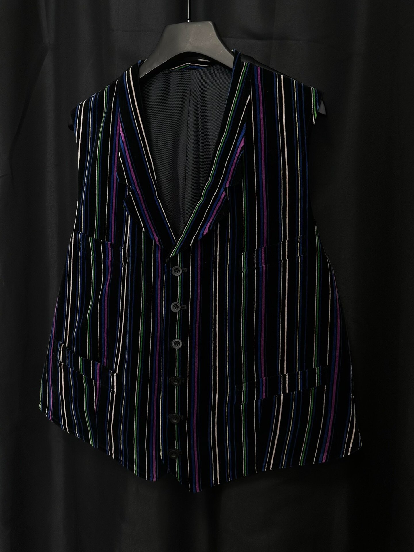 Yohji Yamamoto 93AW Wenders Velvet Silk Vest — detail