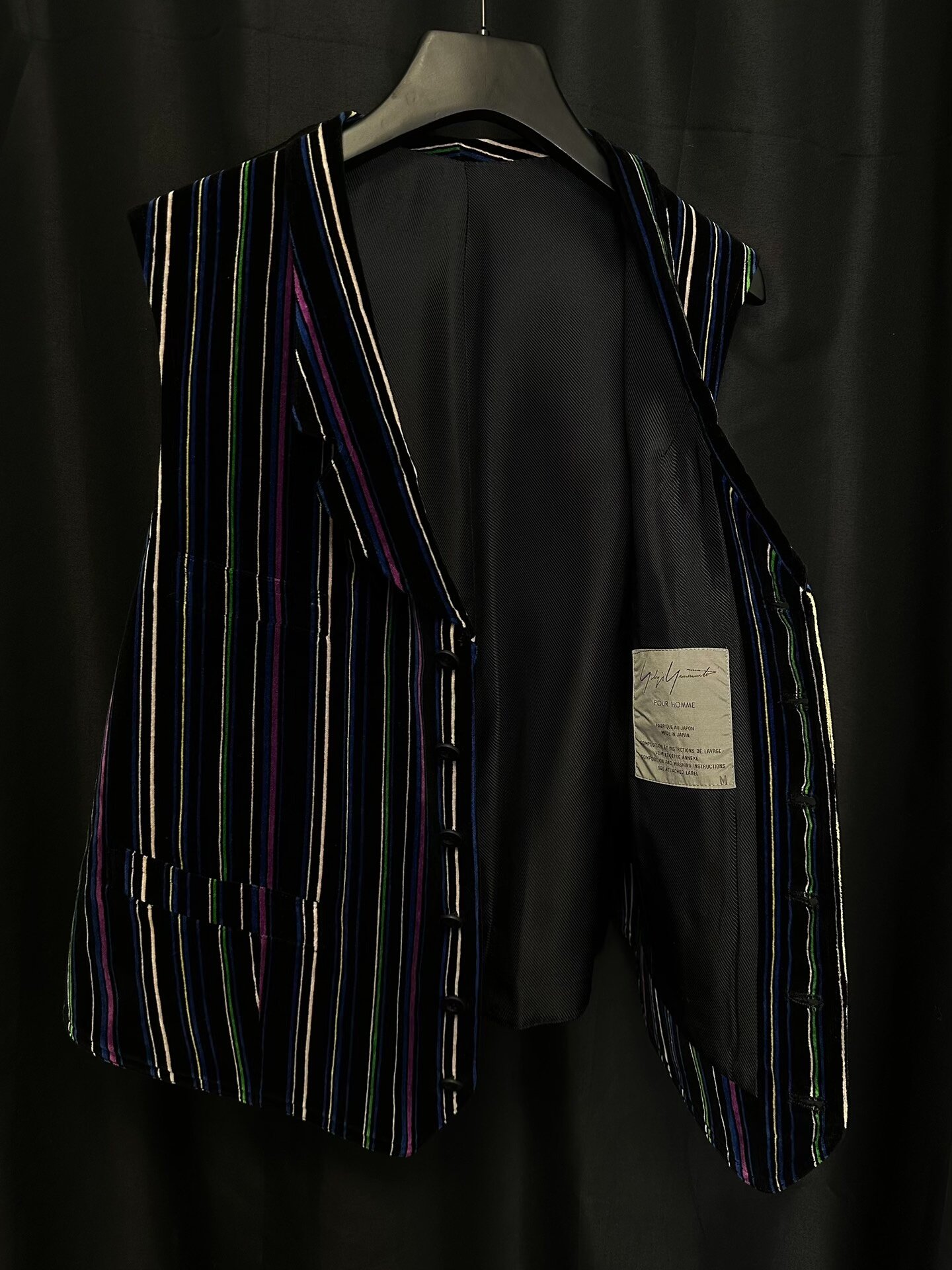 Yohji Yamamoto 93AW Wenders Velvet Silk Vest — back