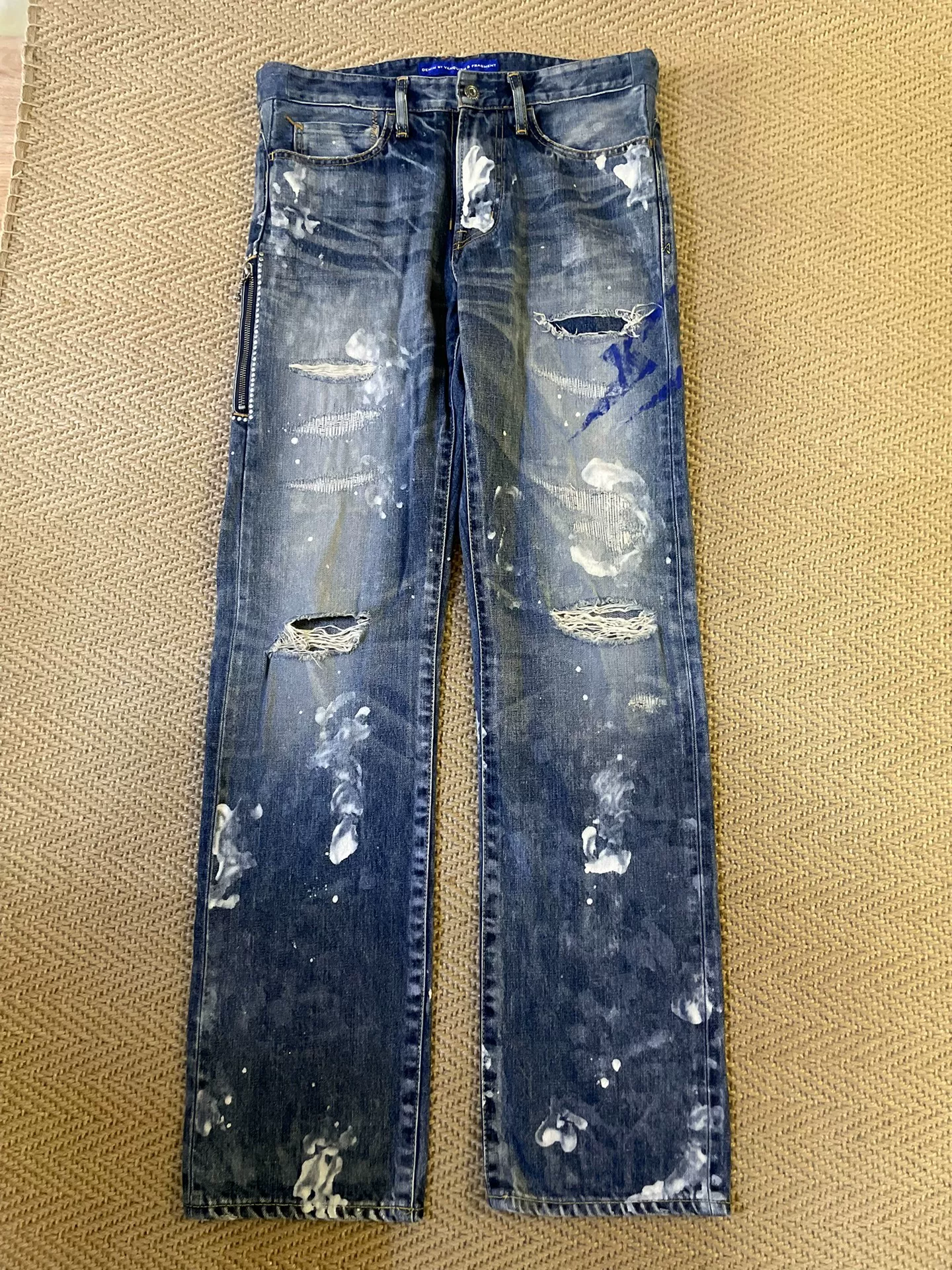 Vanquish Fragment Distressed Splatter Jeans