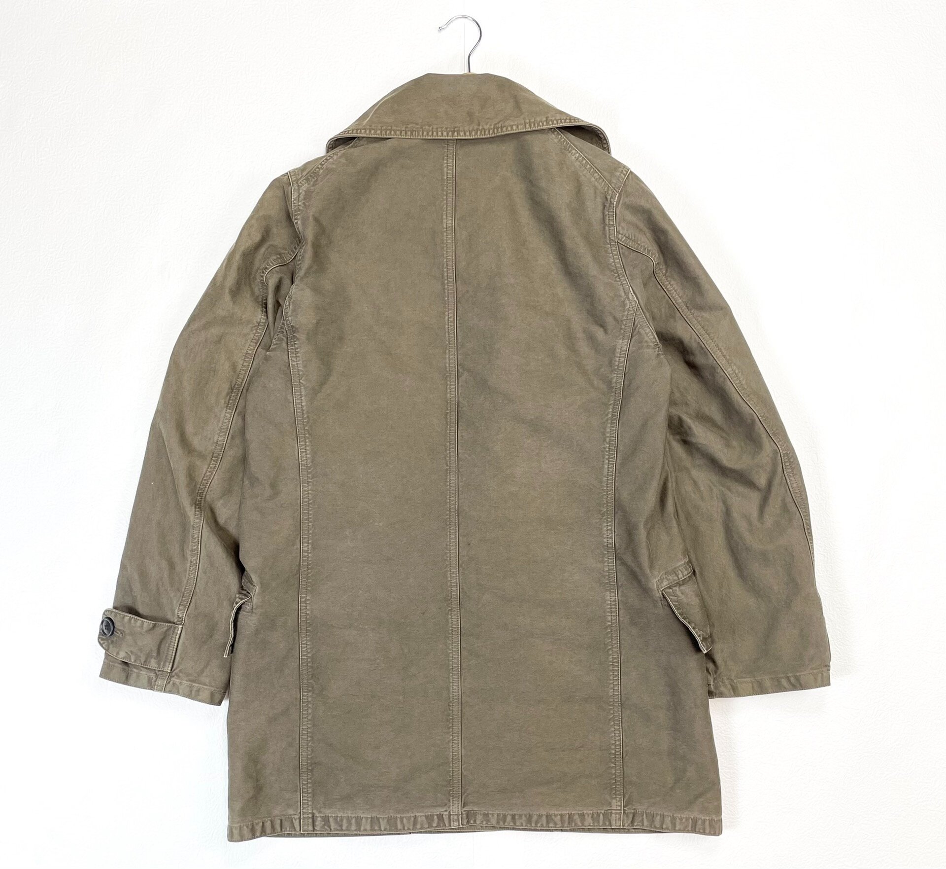 VISVIM Shipman Distressed Trench Coat — detail