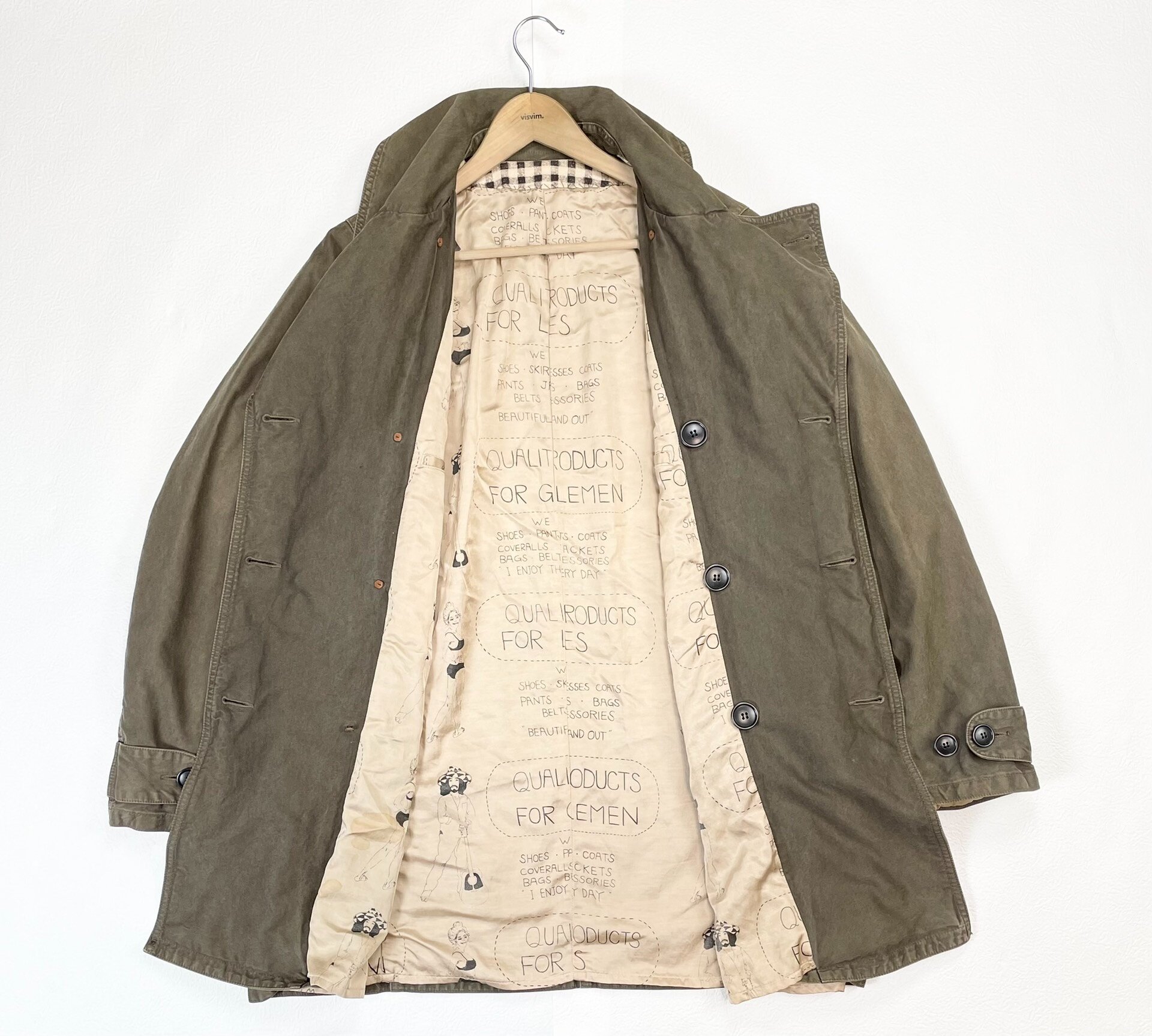 VISVIM Shipman Distressed Trench Coat — front