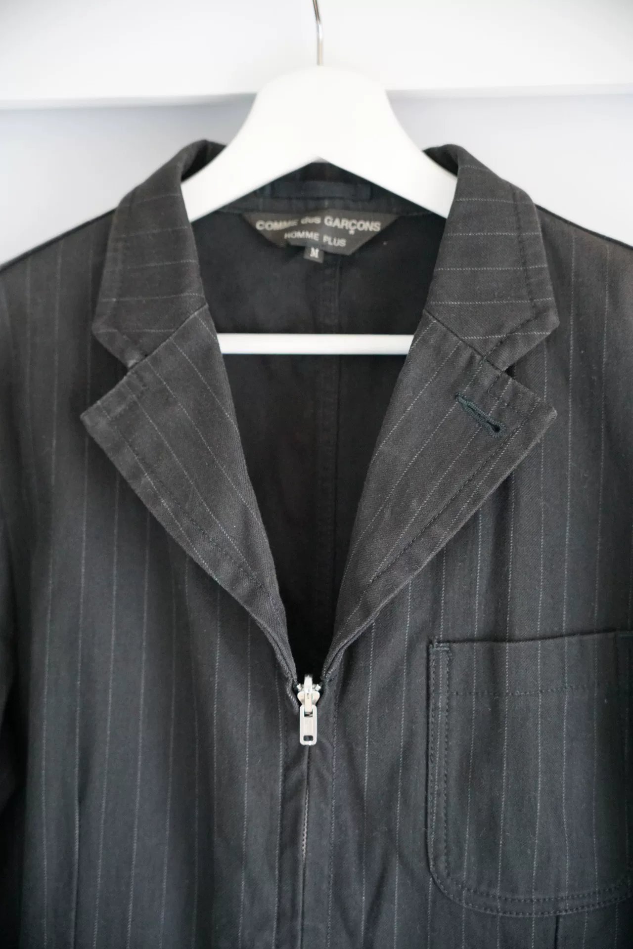 Comme des Garcons 04ss Striped Zip Blazer — detail