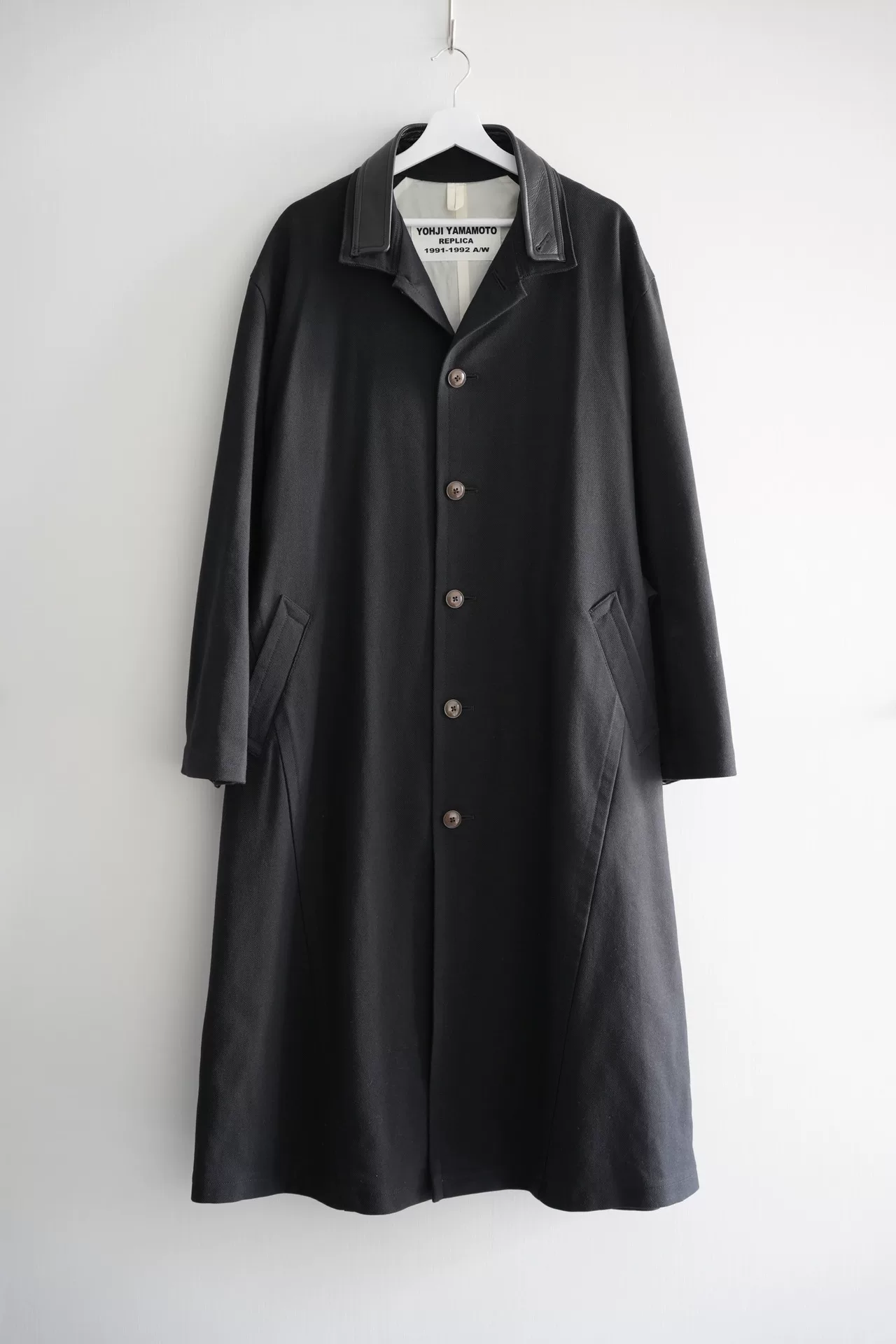 Yohji Yamamoto 15AW Leather Collar Coat